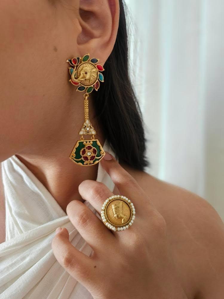 Ganraaj handcrafted earrings Thumbnail