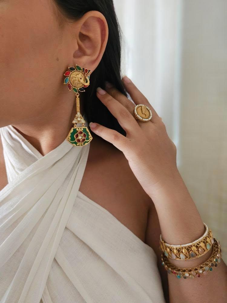Ganraaj handcrafted earrings Thumbnail