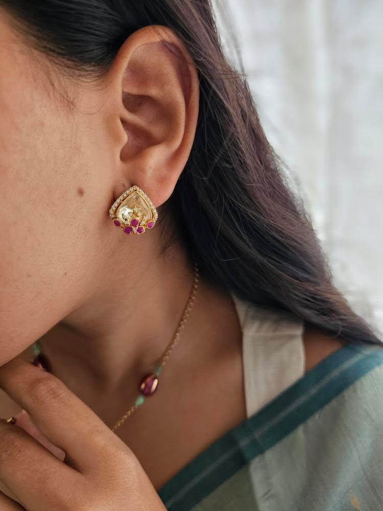 Asmi delicate polki necklace Thumbnail