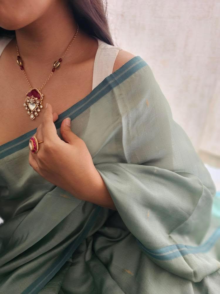 Asmi delicate polki necklace Thumbnail