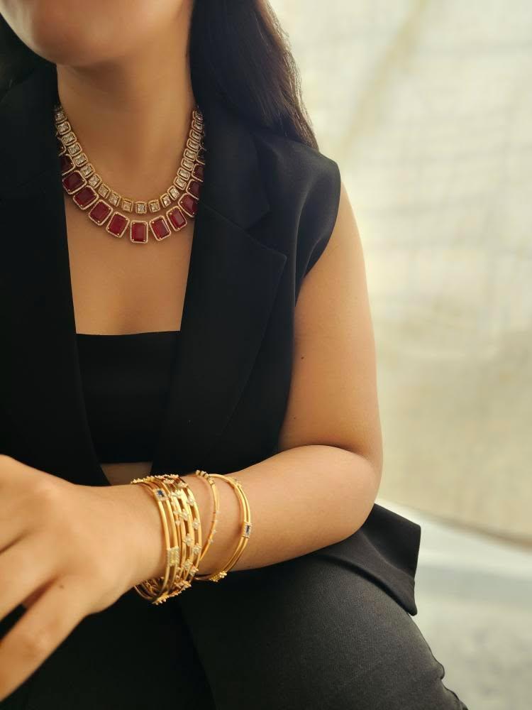Sahira polki necklace Thumbnail