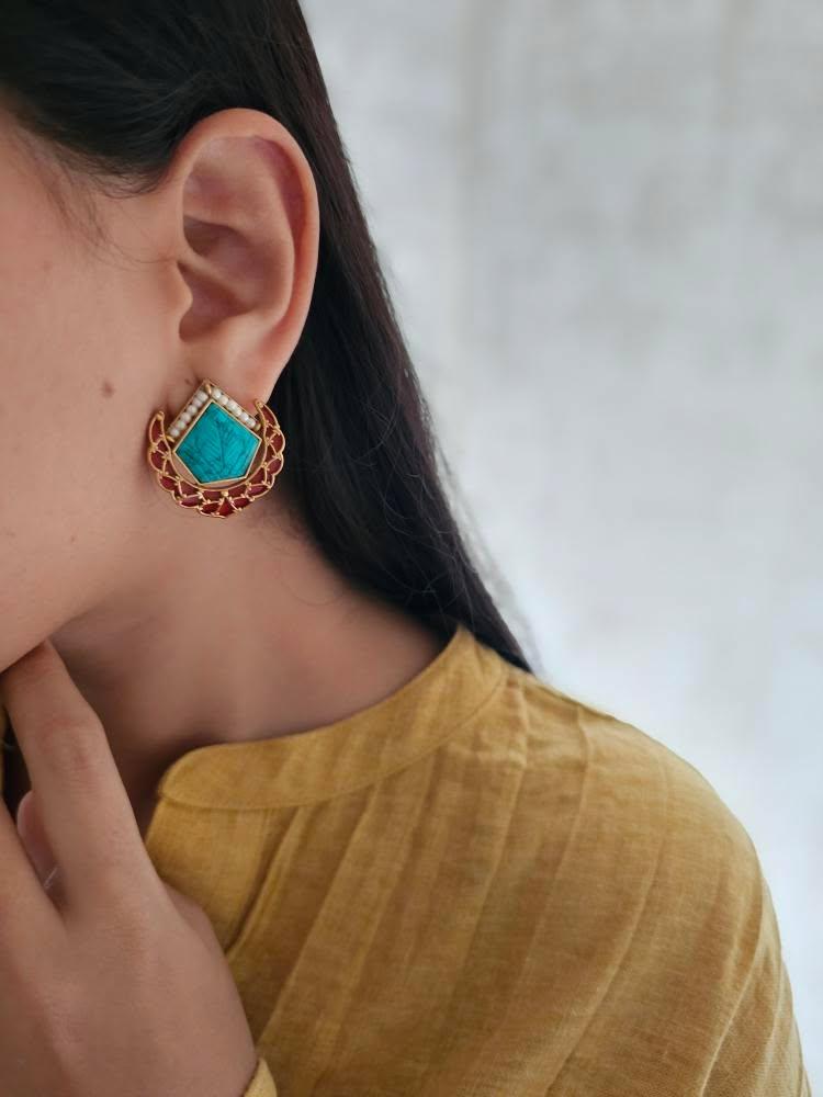 Poorti handcrafted studs Thumbnail