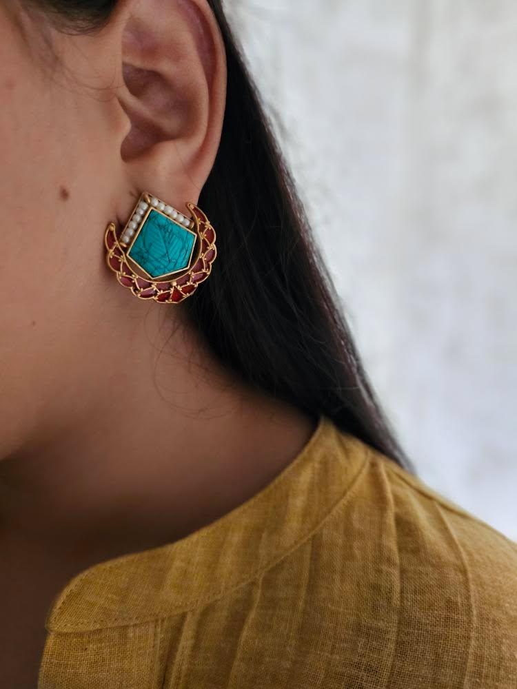 Poorti handcrafted studs Thumbnail