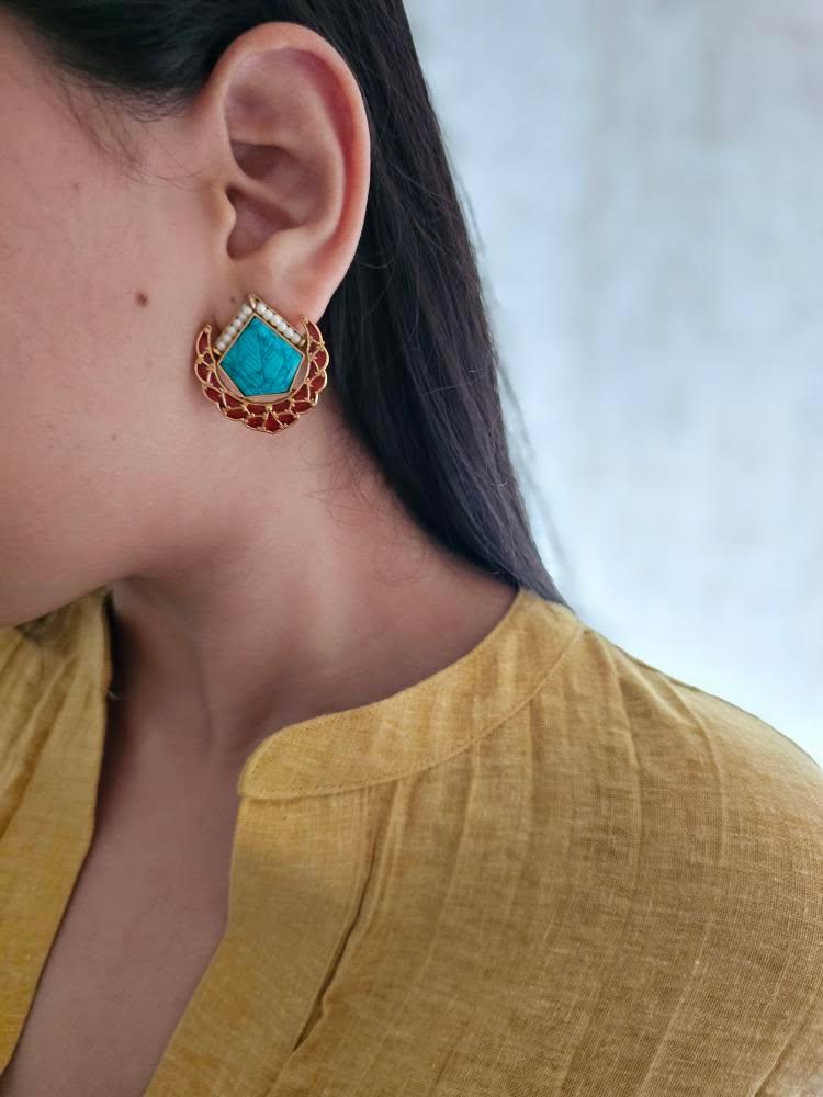 Poorti handcrafted studs Thumbnail
