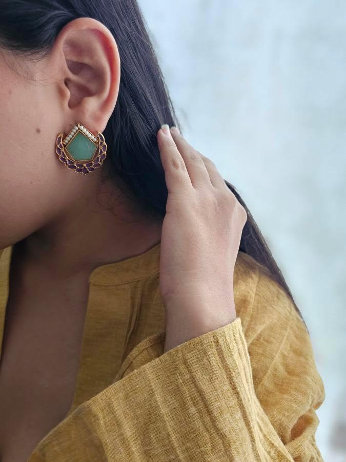 Poorti handcrafted studs Thumbnail