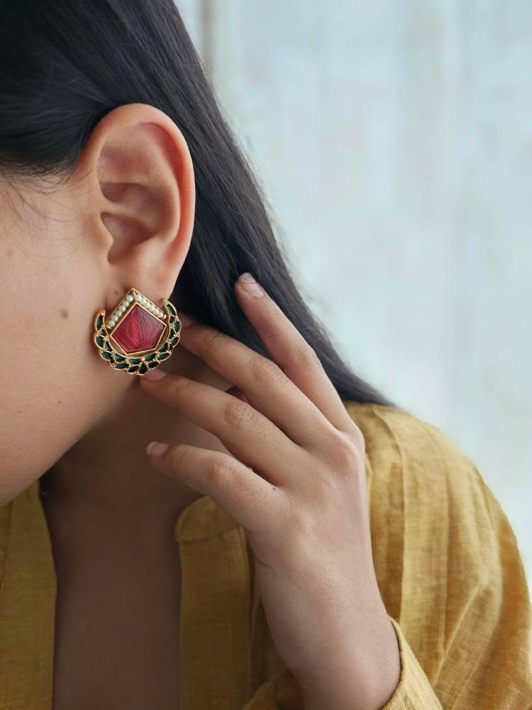 Poorti handcrafted studs Thumbnail