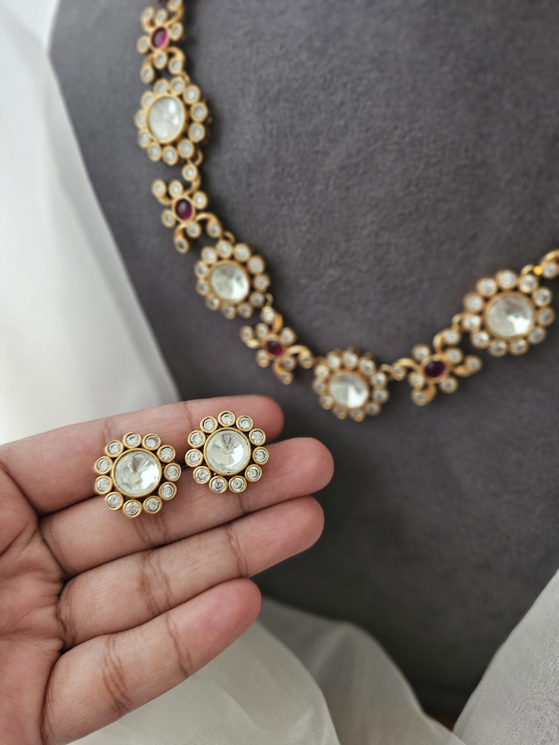 Aasma polki necklace Thumbnail