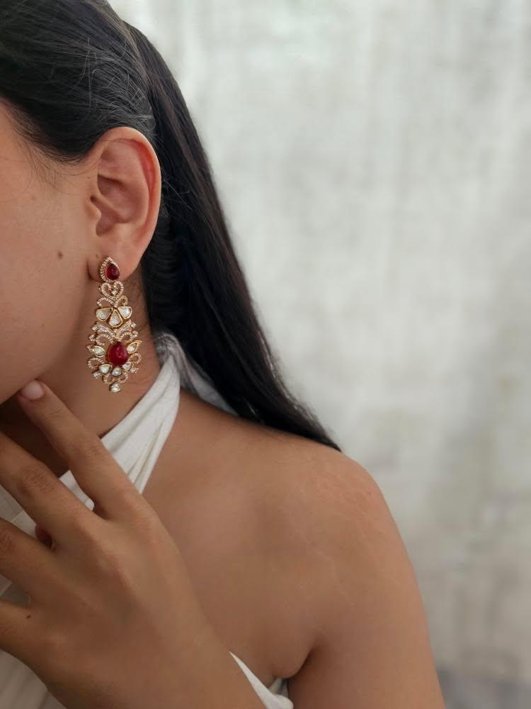Avantika polki earrings Thumbnail