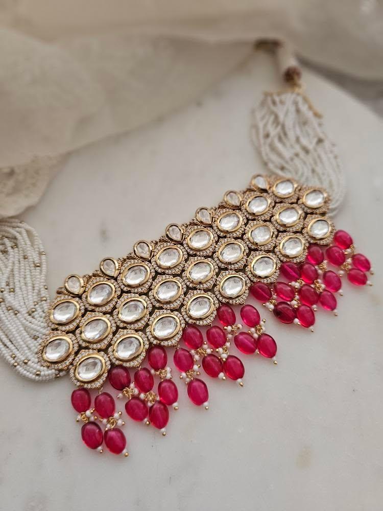 Miraya pearl and polki choker Thumbnail