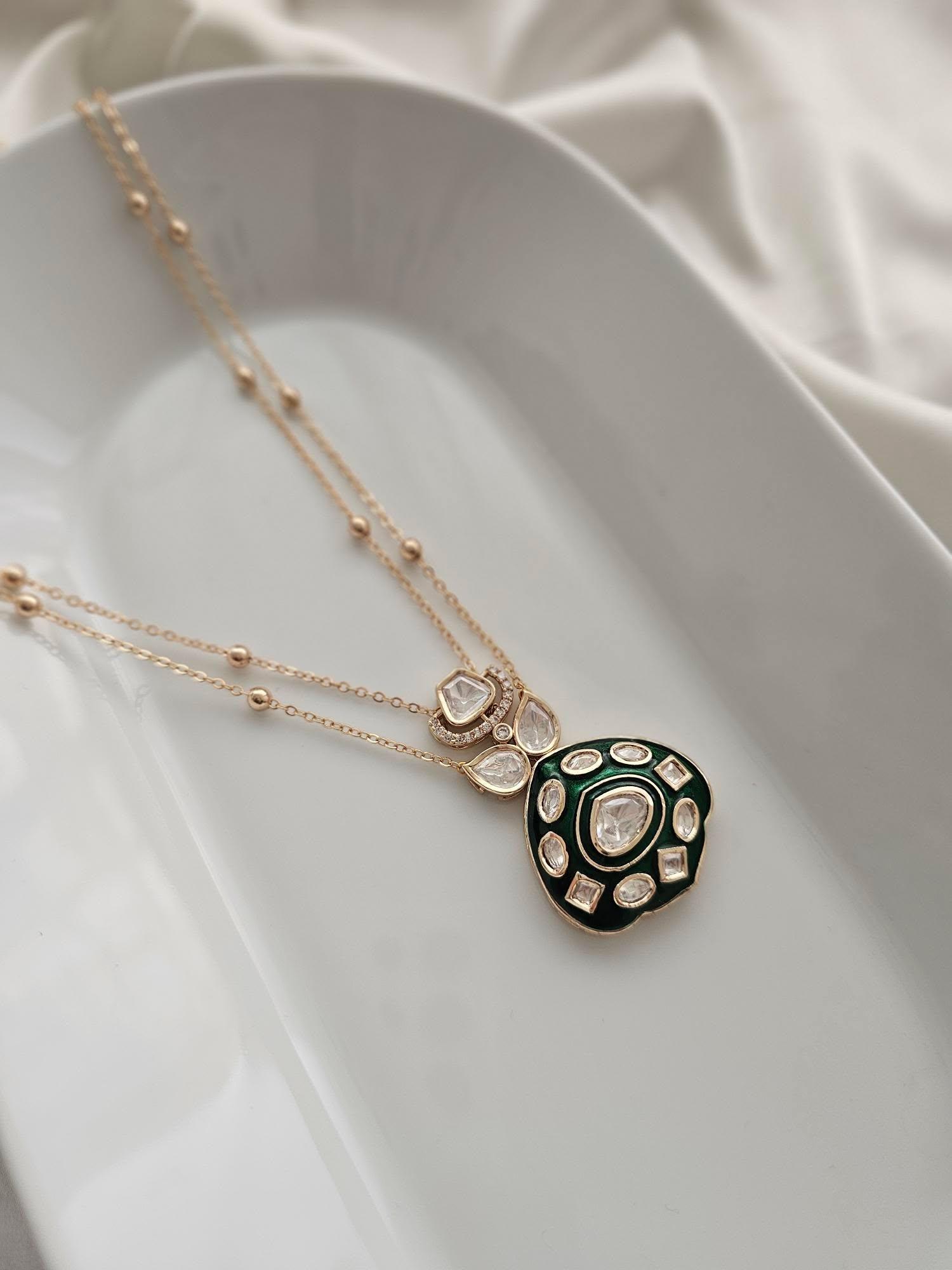 Disha meenakari delicate necklace Thumbnail
