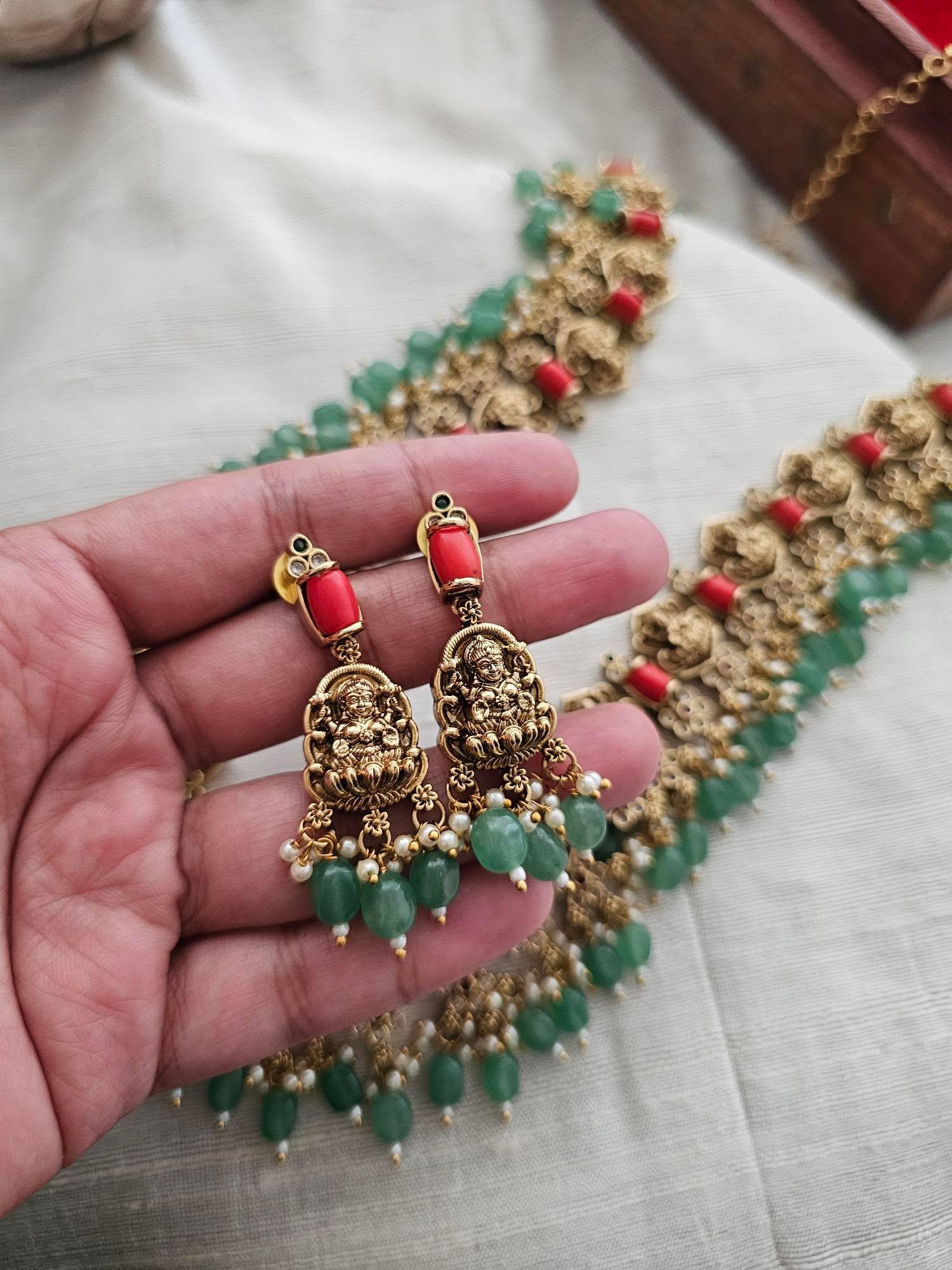 Devi handcrafted long necklace Thumbnail