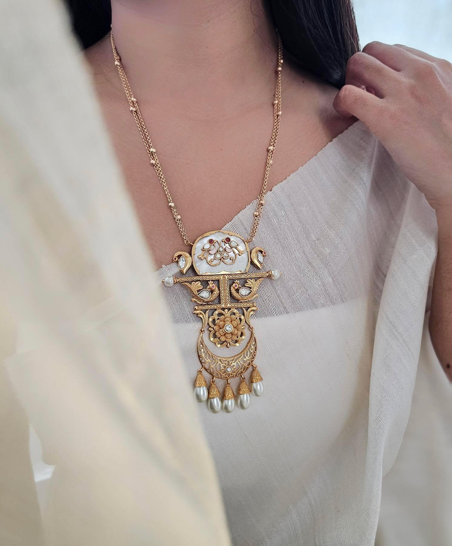 Vasantika handcrafted long necklace Thumbnail