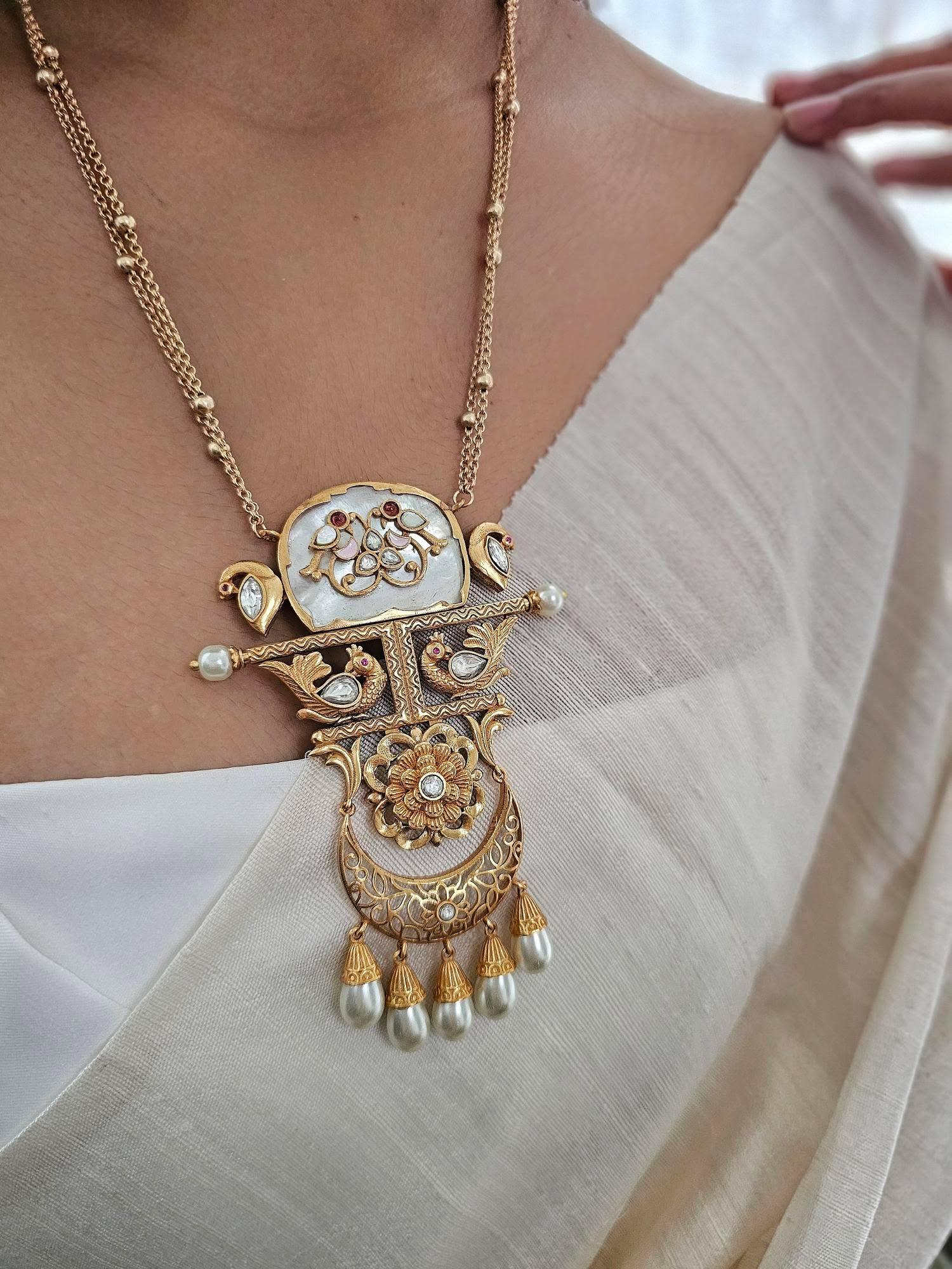Vasantika handcrafted long necklace Thumbnail
