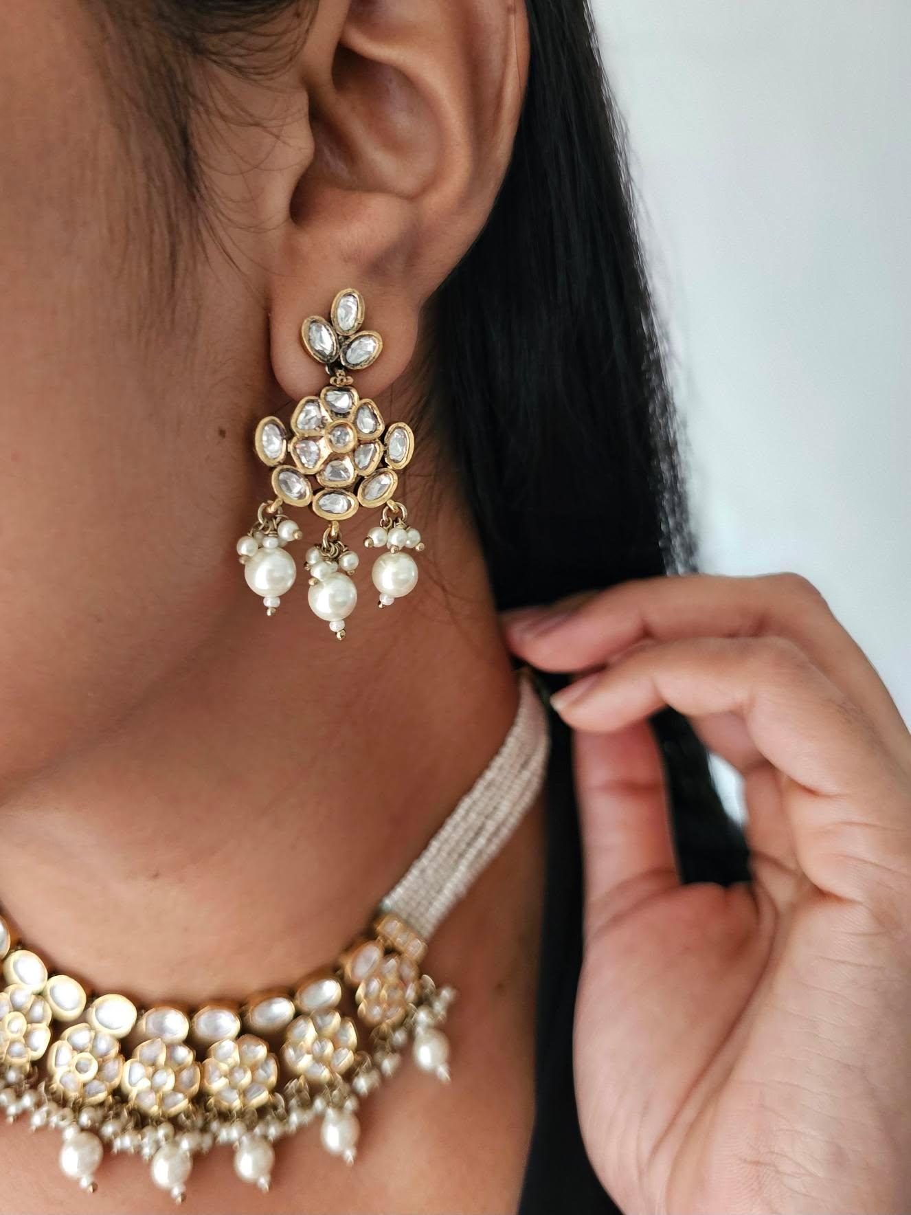 Sumuk polki and pearl necklace Thumbnail