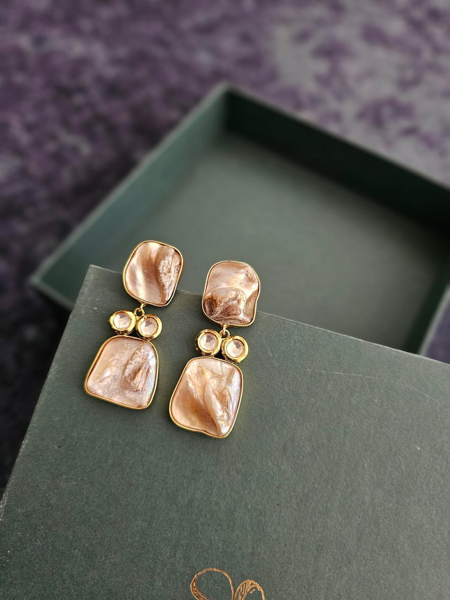 Kimaya semi-precious stone earrings Thumbnail