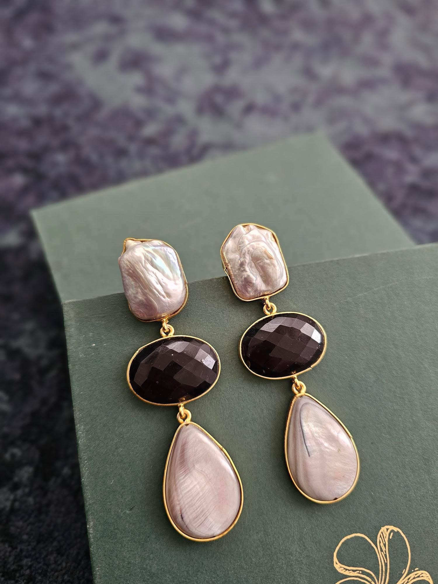 Bella semi precious stone earrings Thumbnail