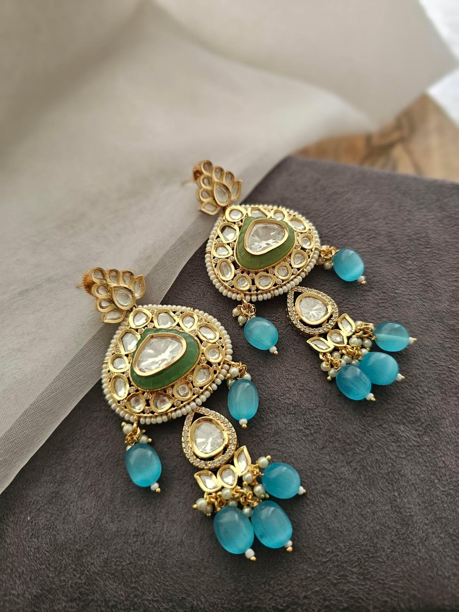 Umika pearl and polki necklace Thumbnail