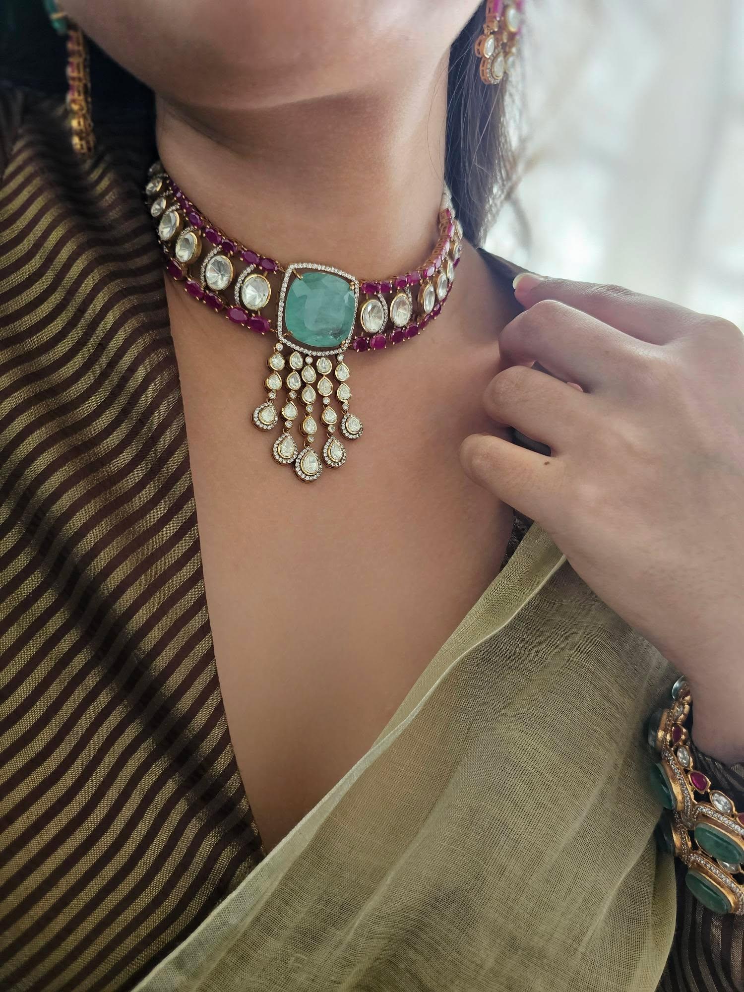 Ruth quartz and pearl choker Thumbnail