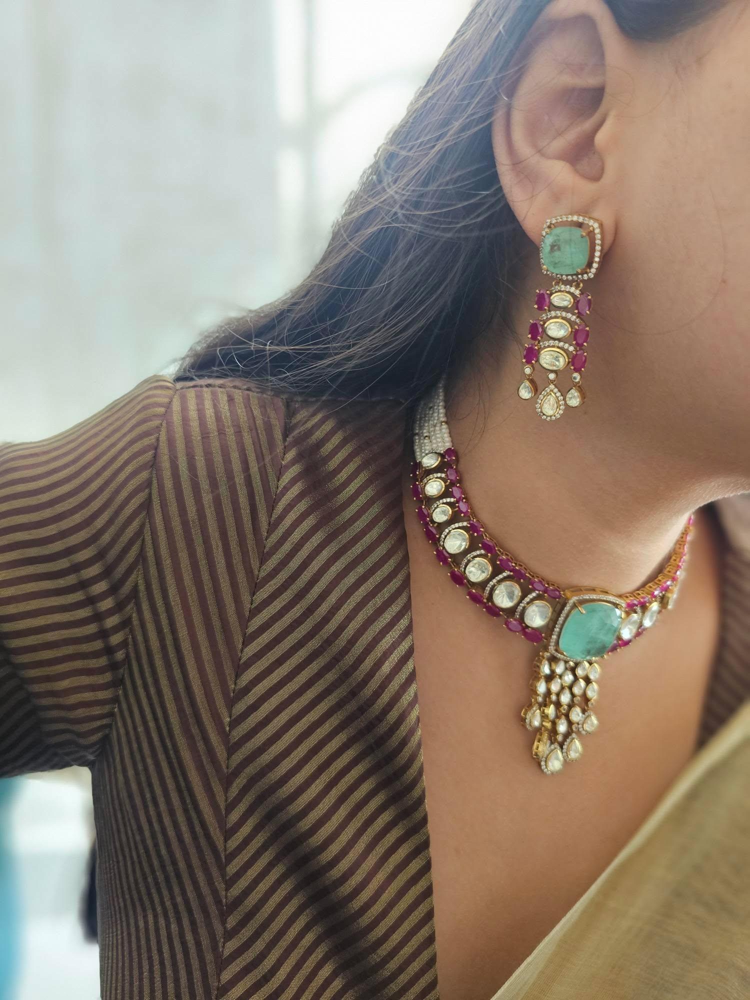 Ruth quartz and pearl choker Thumbnail