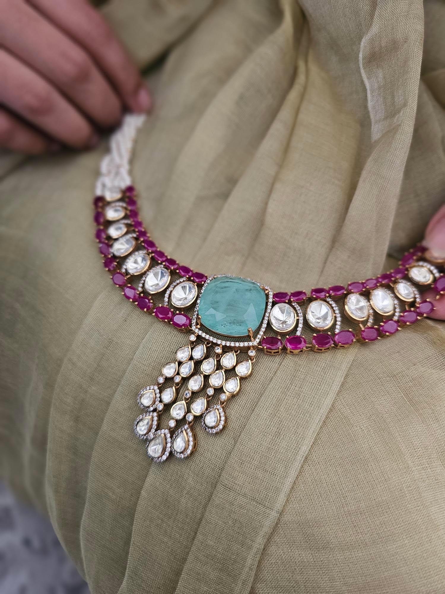 Ruth quartz and pearl choker Thumbnail