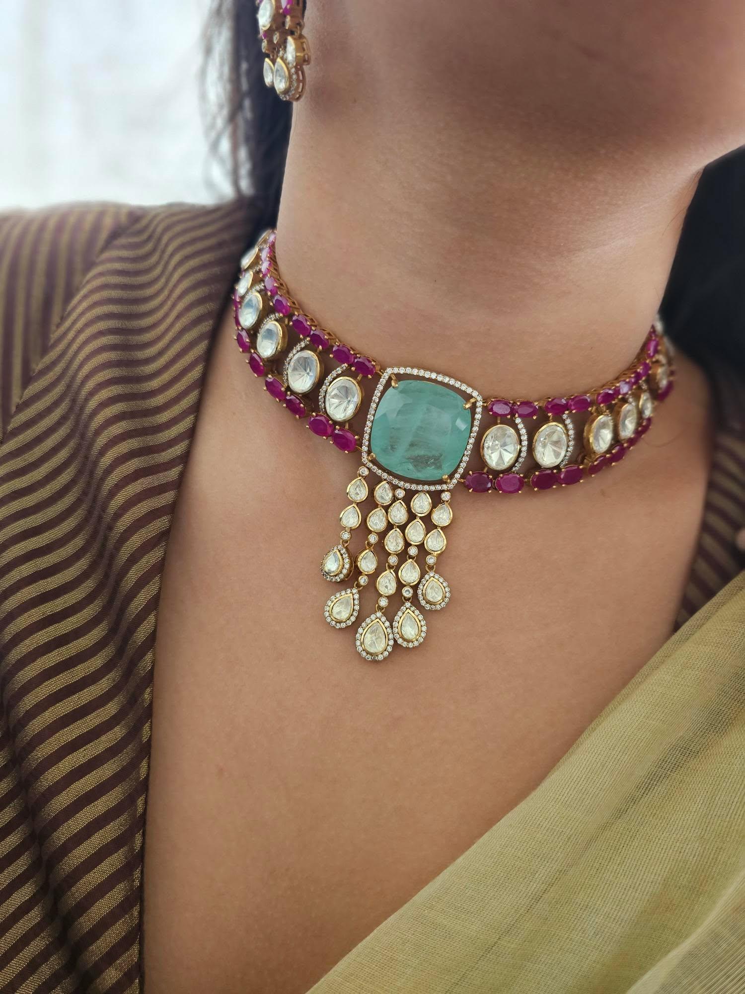 Ruth quartz and pearl choker Thumbnail