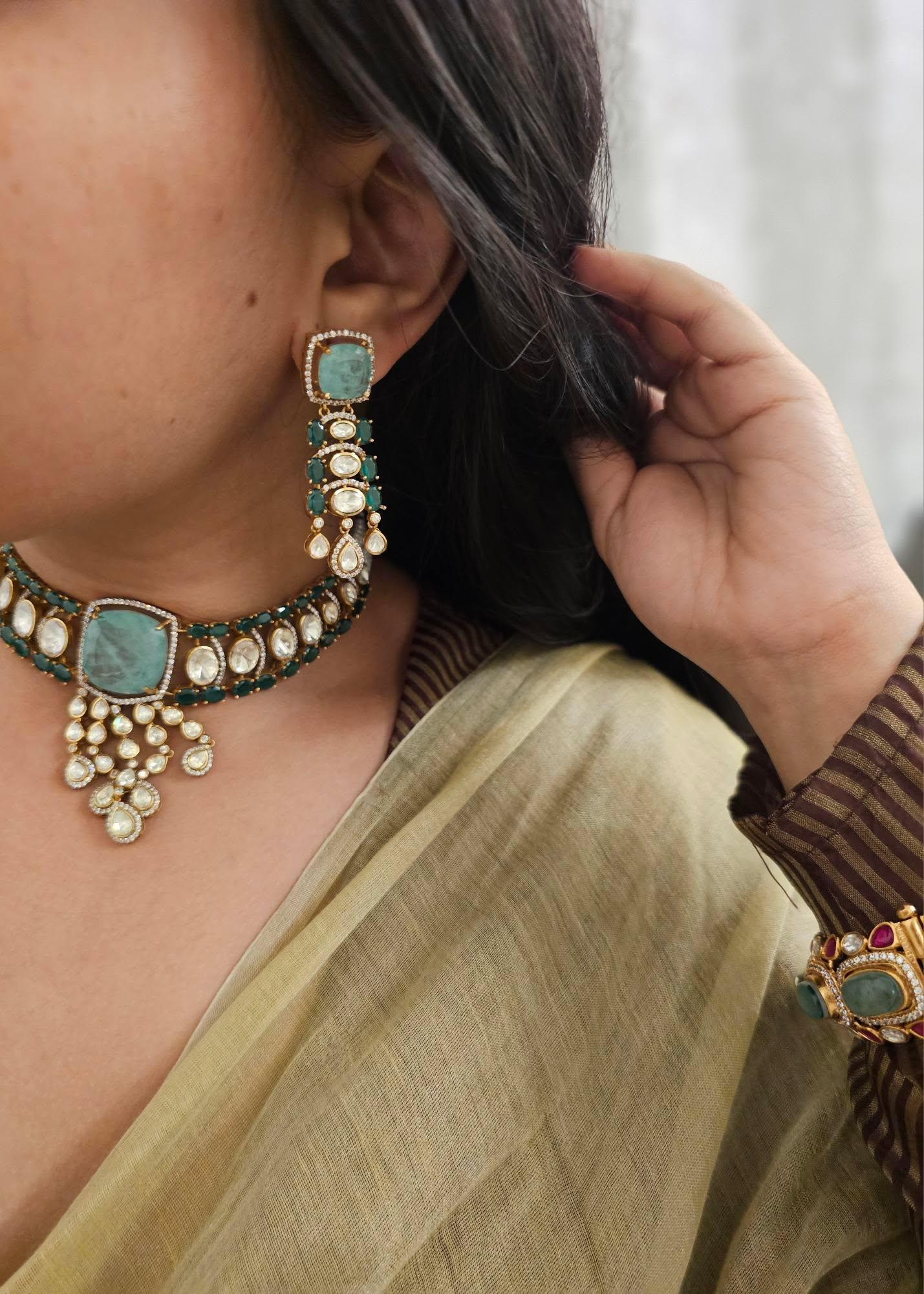 Ruth quartz and pearl choker Thumbnail