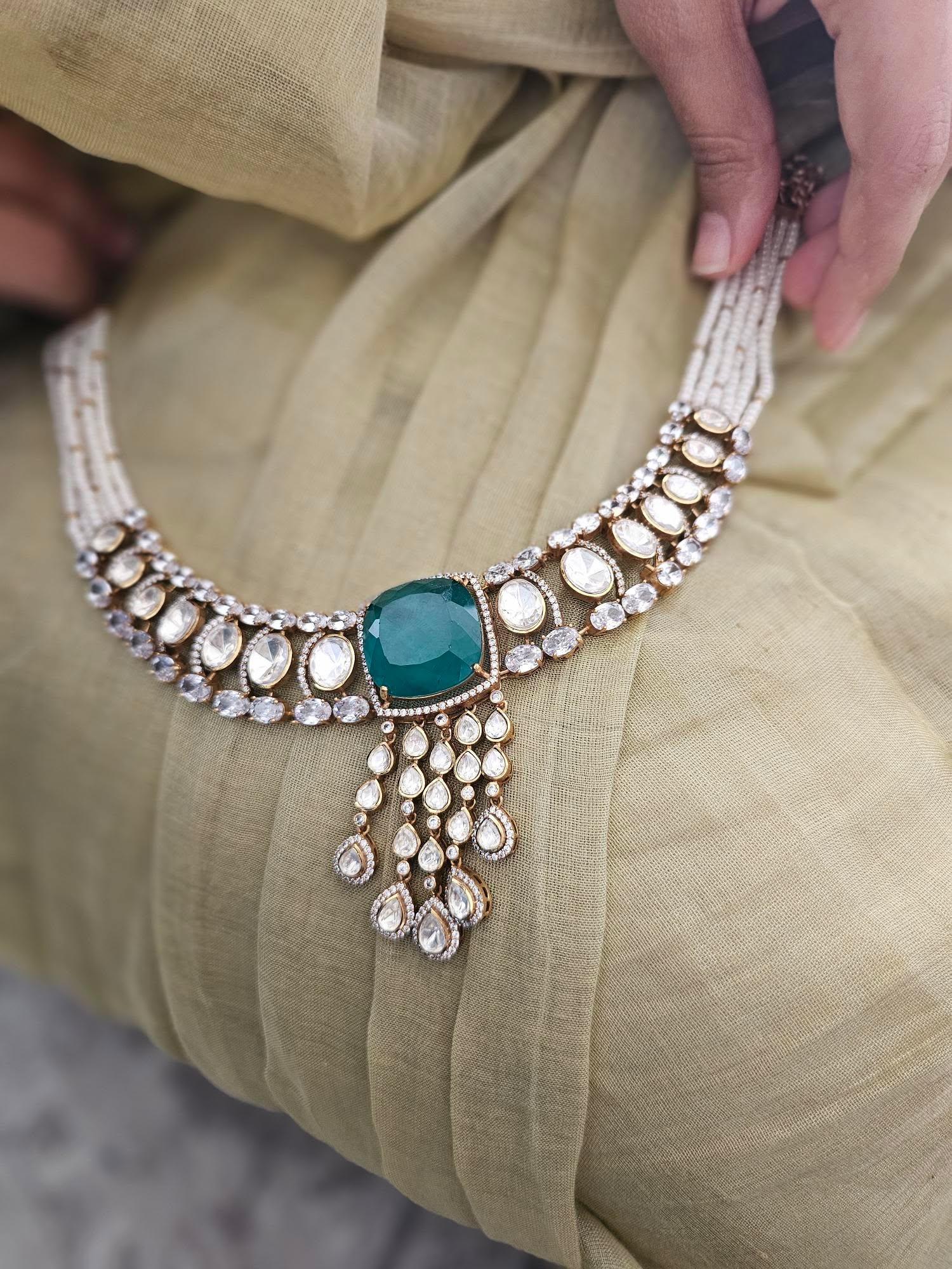 Ruth quartz and pearl choker Thumbnail