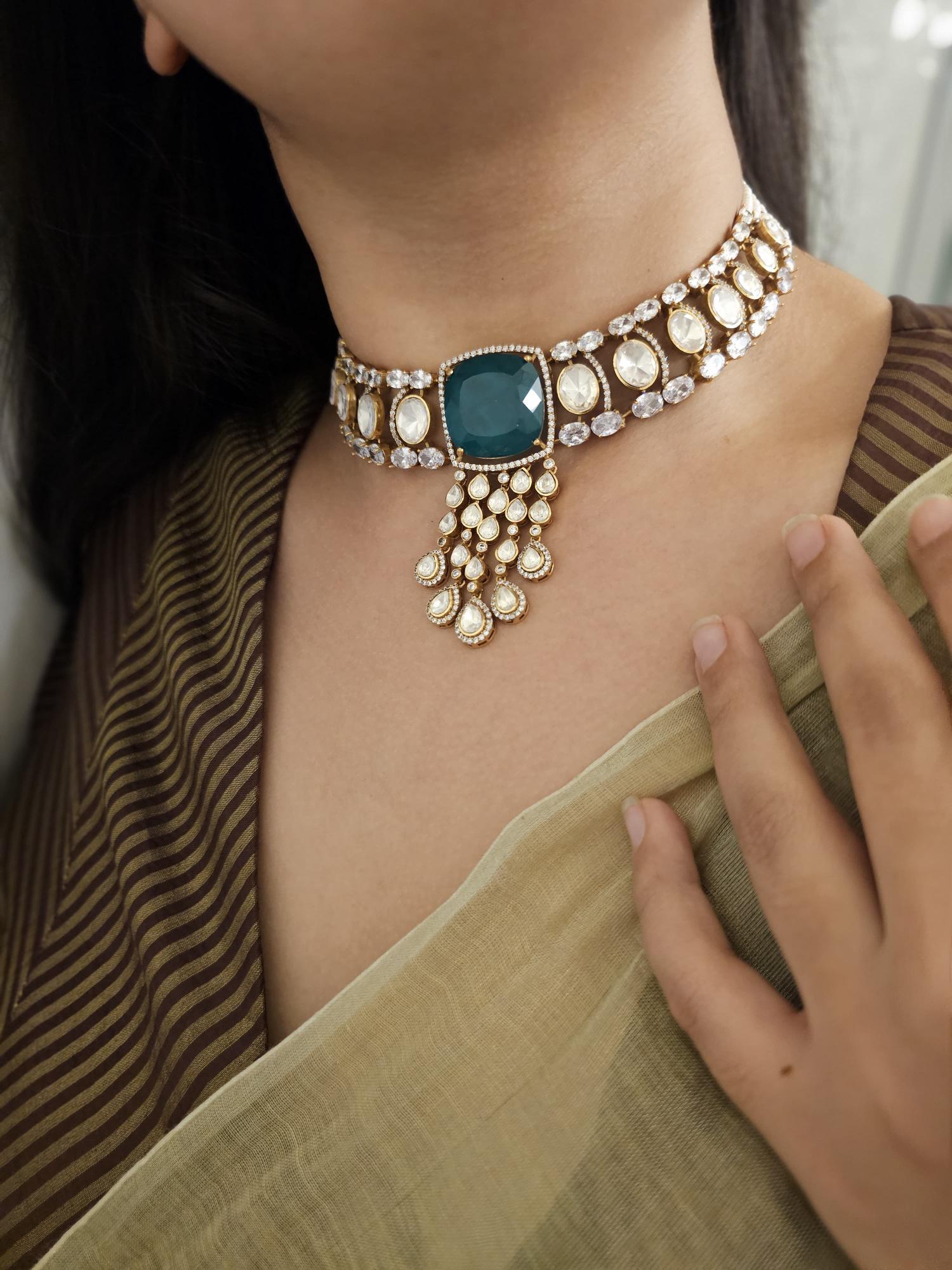 Ruth quartz and pearl choker Thumbnail