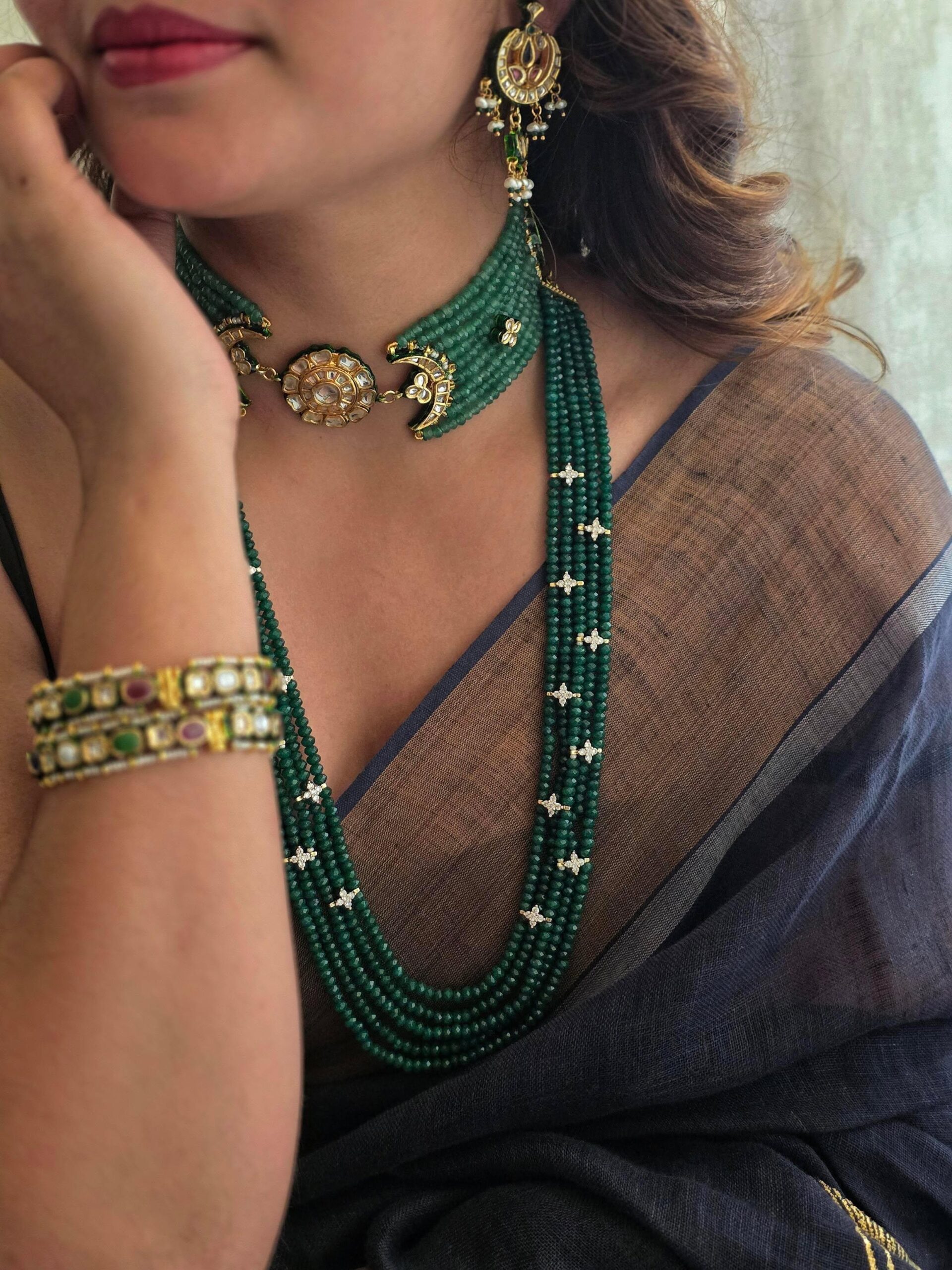 Faiza semi precious stone choker Thumbnail