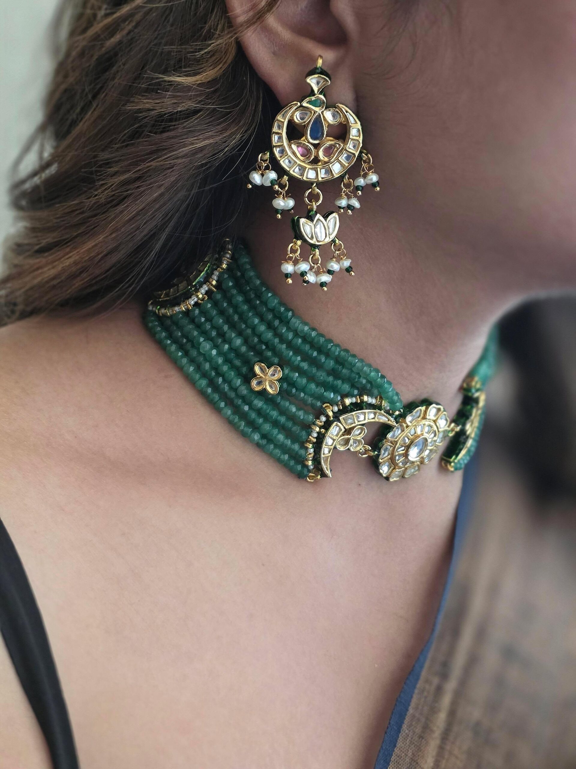 Faiza semi precious stone choker Thumbnail