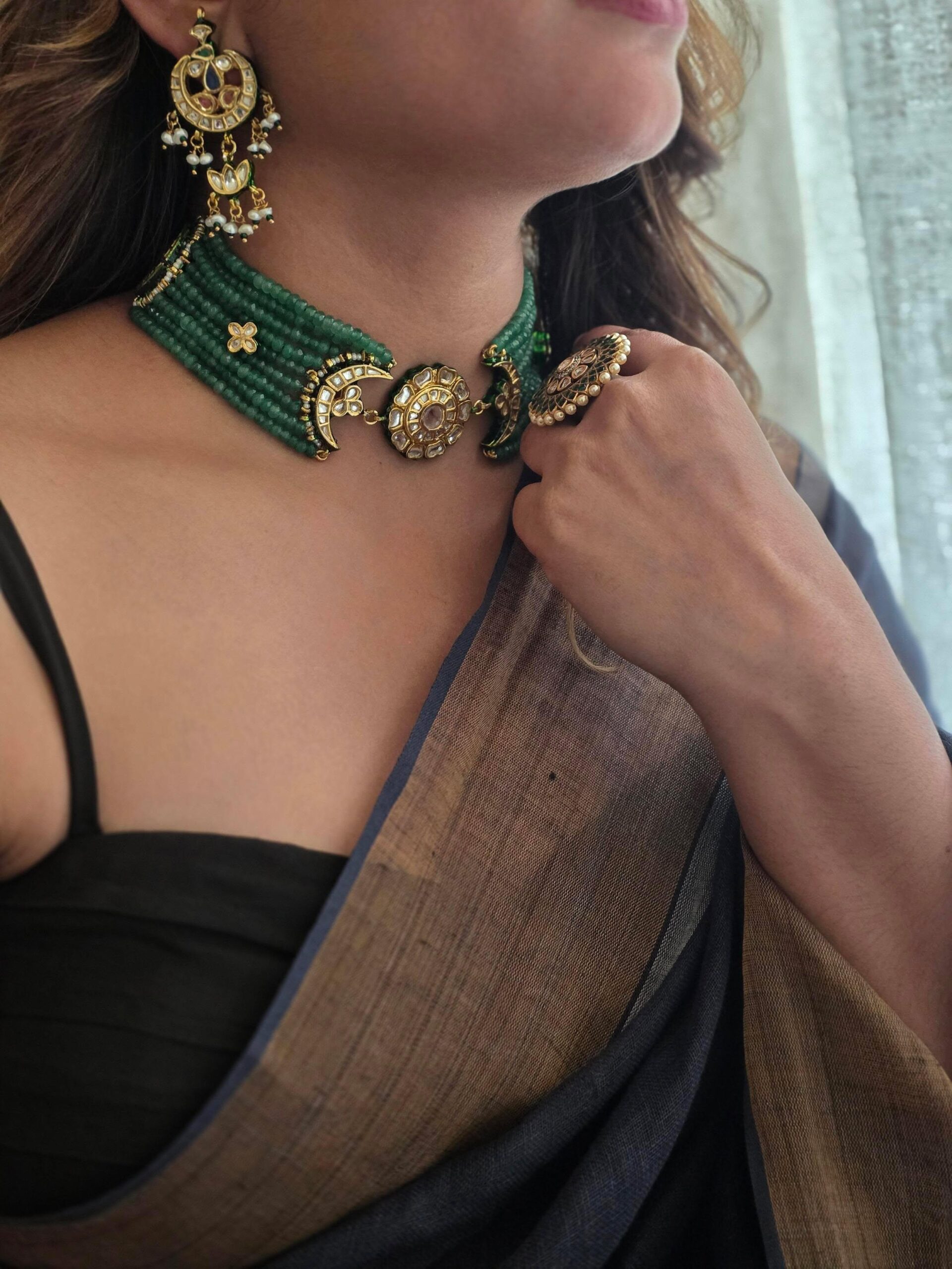 Faiza semi precious stone choker Thumbnail