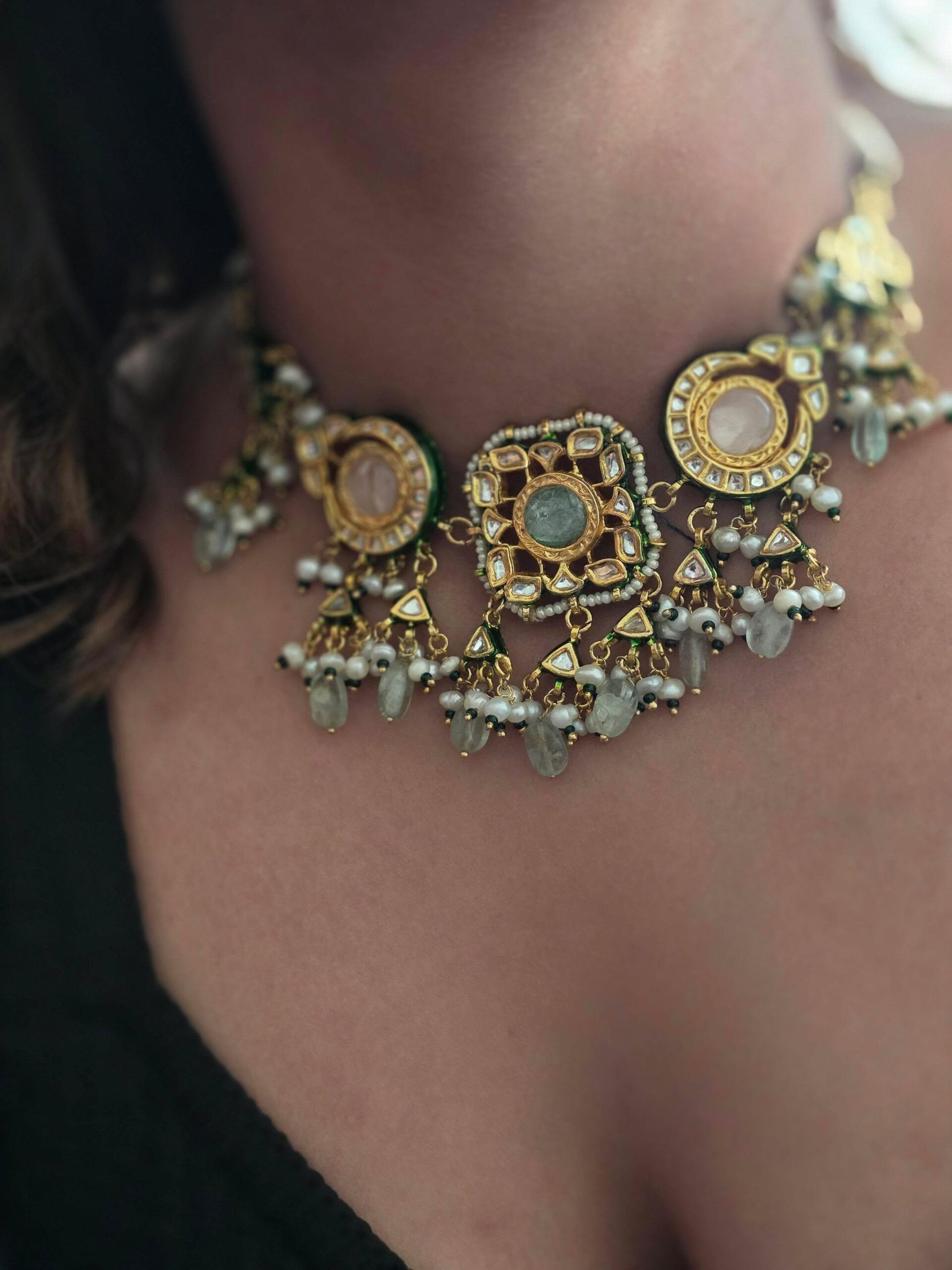 Semi precious stone pieces