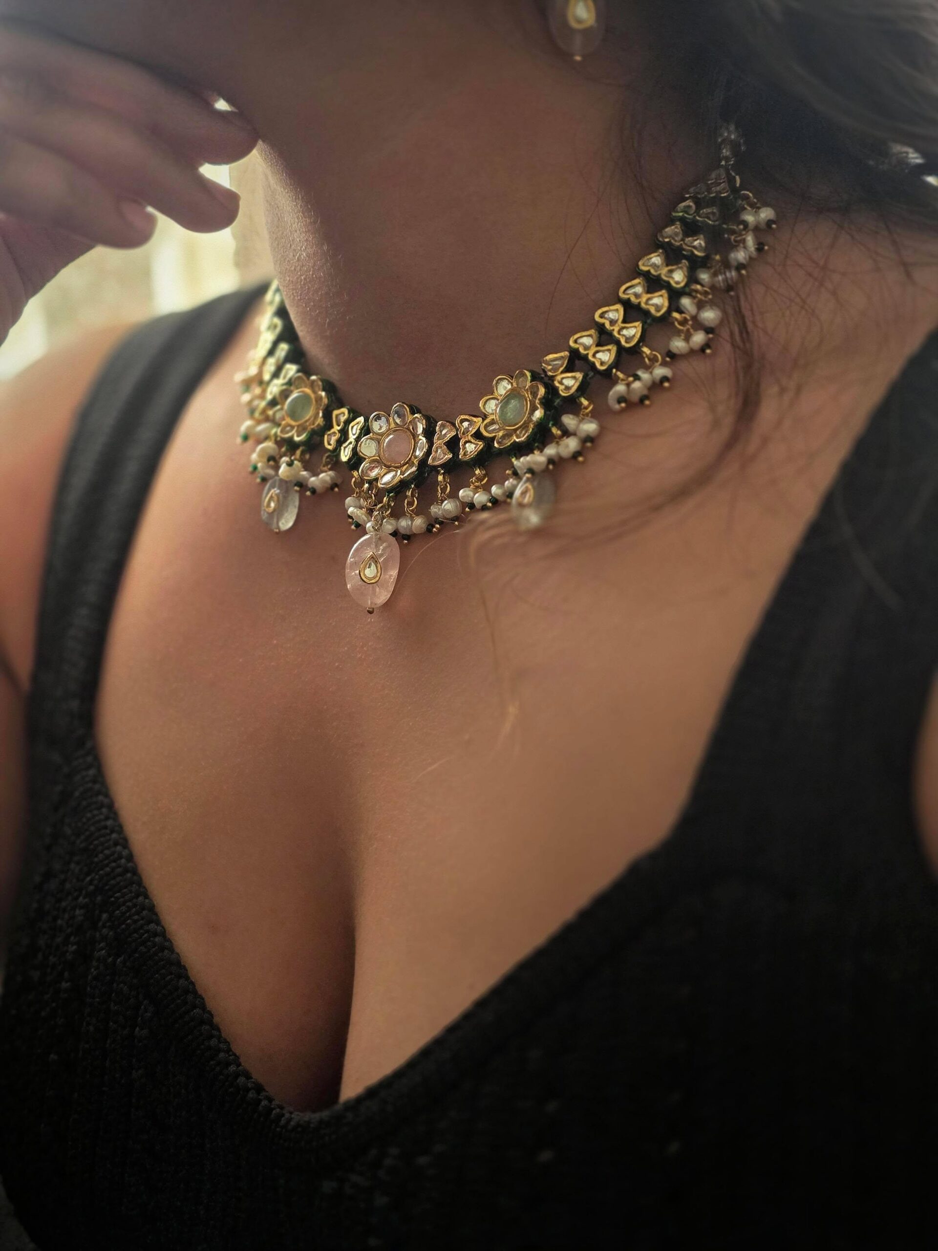 Anvika semi-precious stone necklace Thumbnail