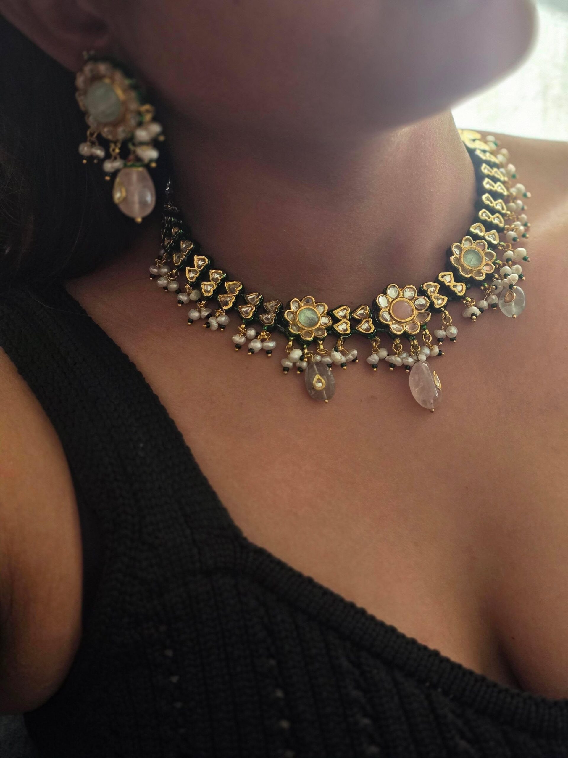 Anvika semi-precious stone necklace Thumbnail
