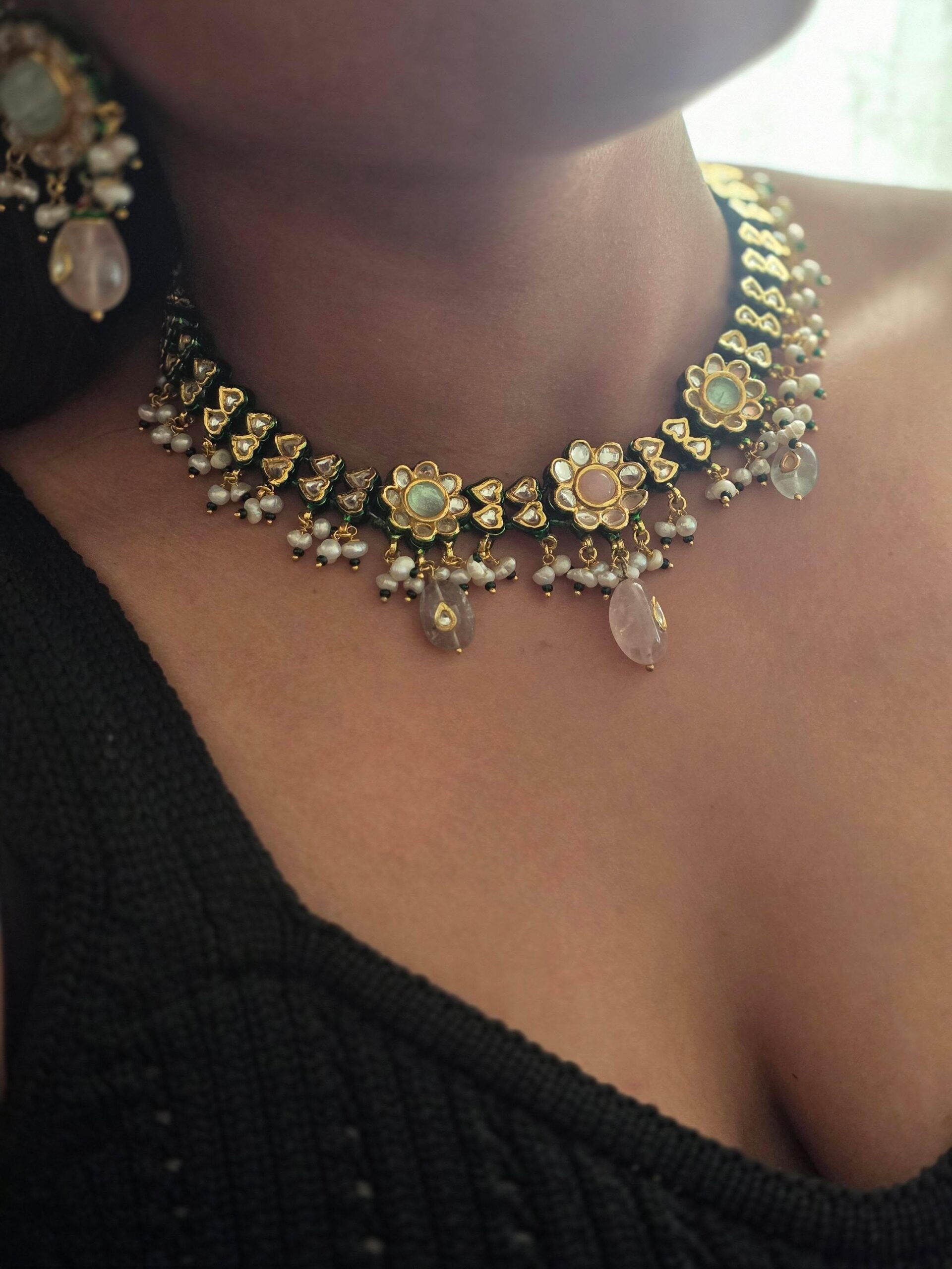 Anvika semi-precious stone necklace Thumbnail