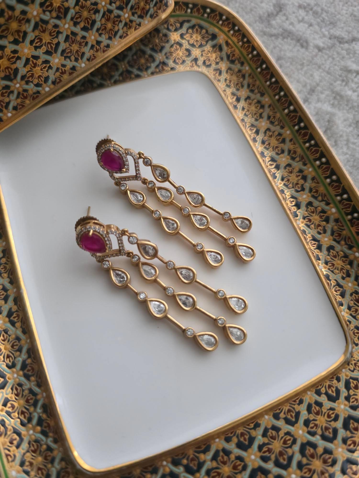 Falak polki earrings Thumbnail