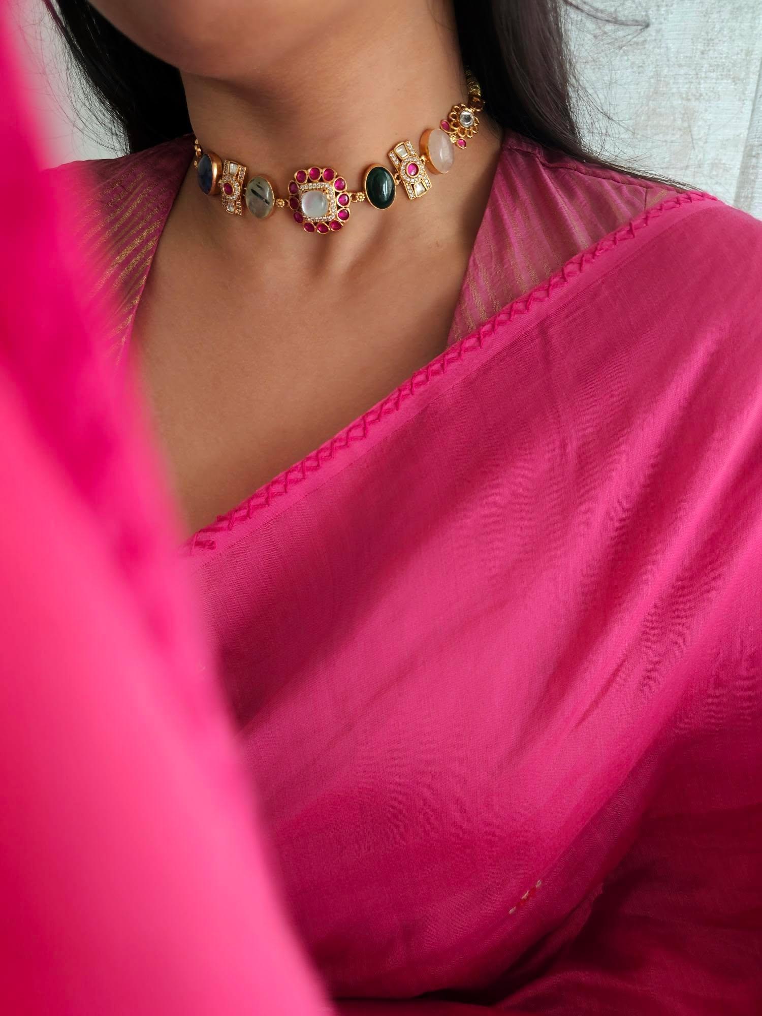 Meher quartz and polki choker Thumbnail