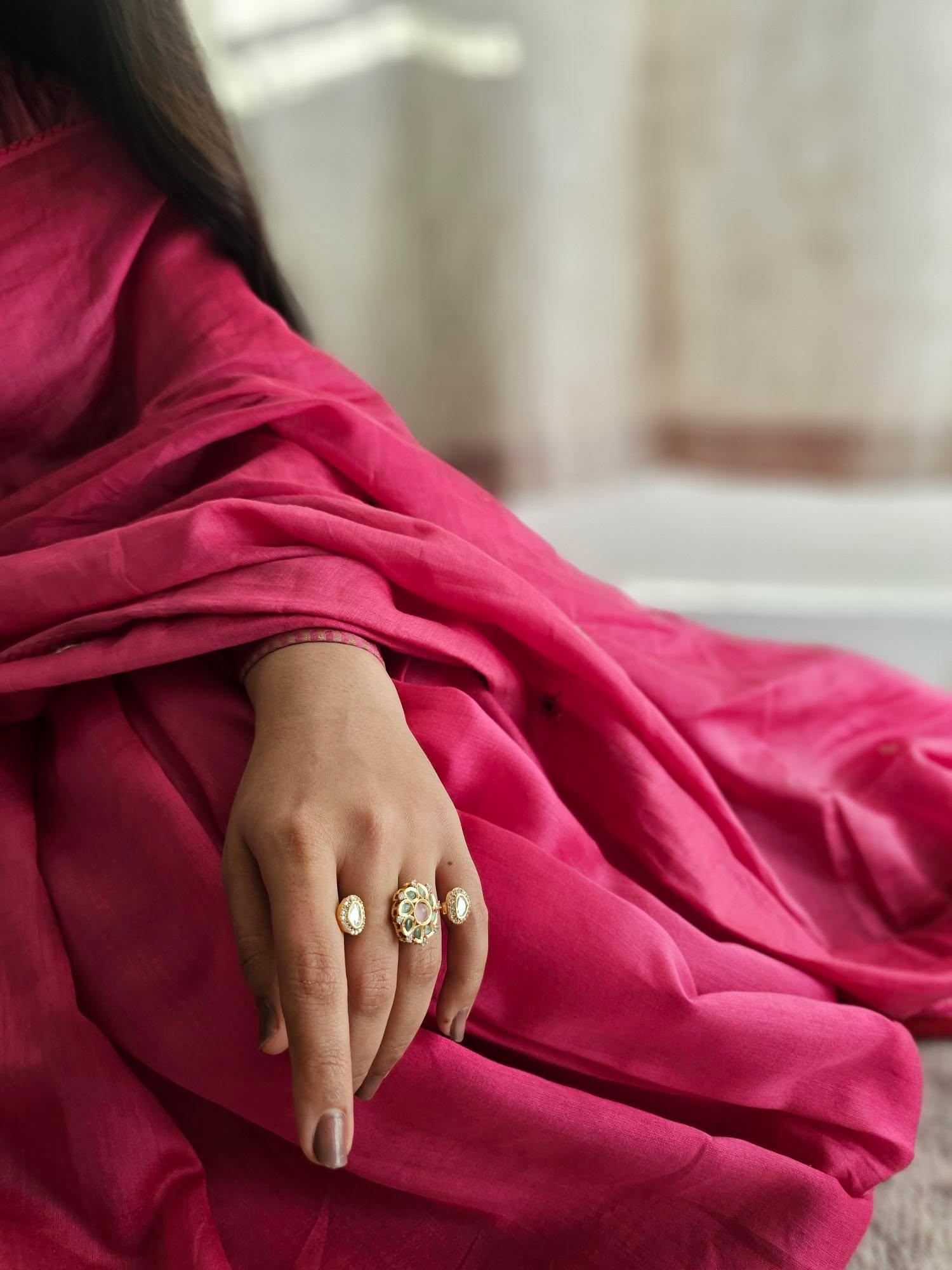 Sadhna twin polki ring Thumbnail