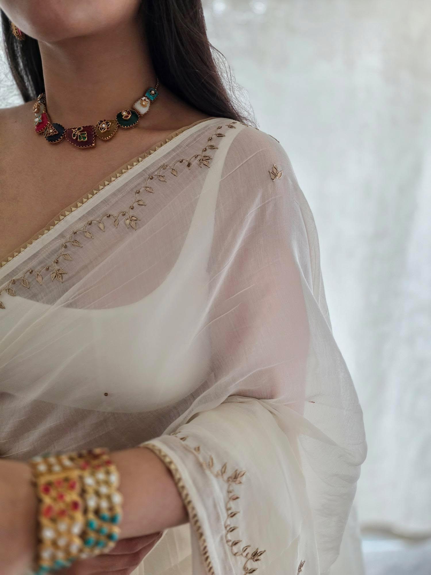 Urja handcrafted quartz necklace Thumbnail