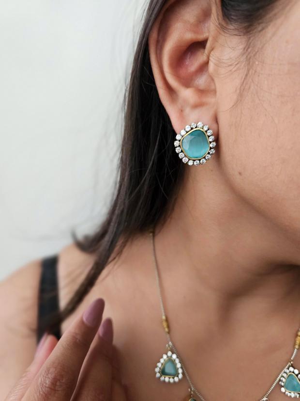 Jaaved handcrafted necklace with earrings Thumbnail