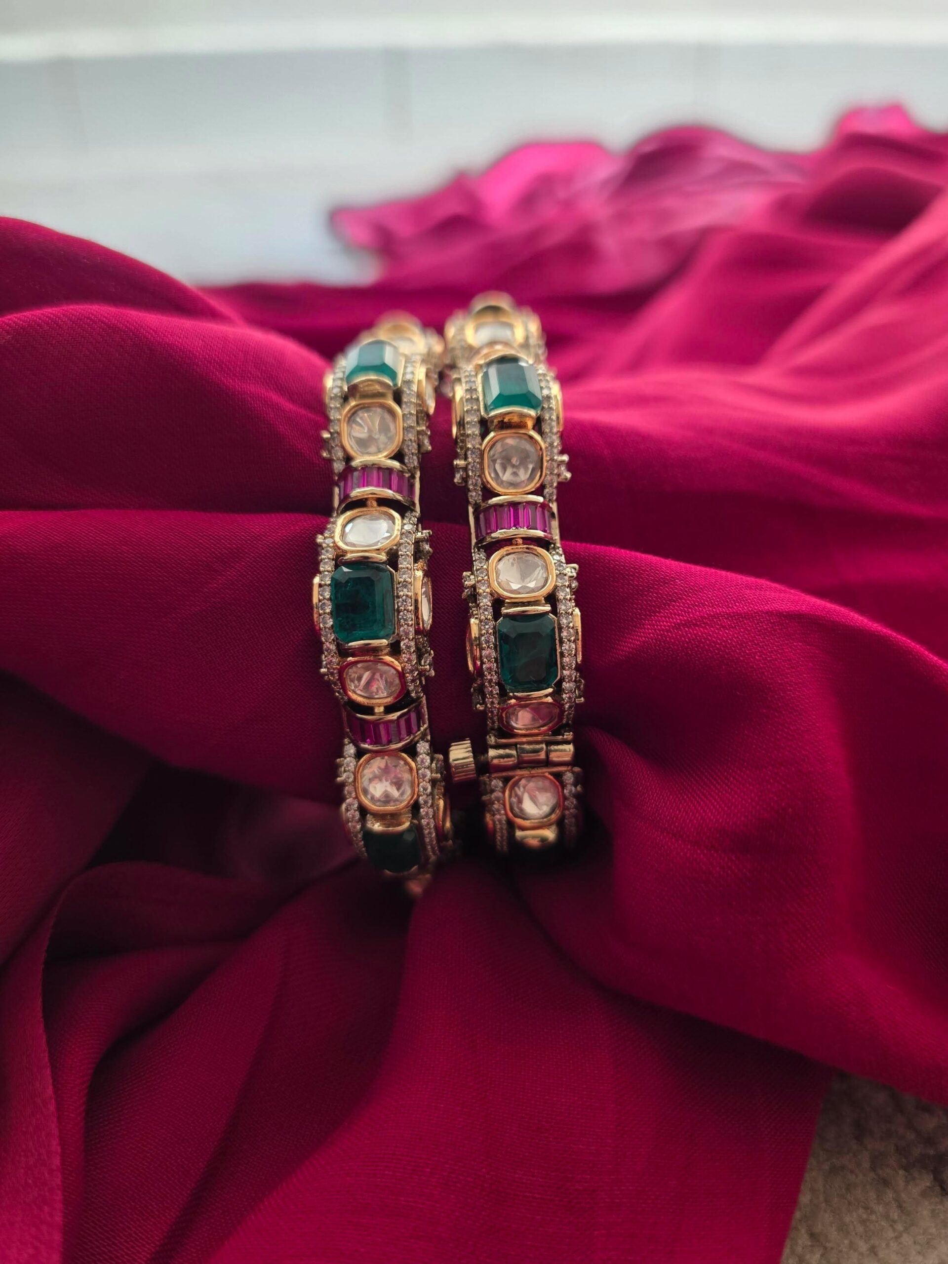 Sarsija quartz and polki bangles Thumbnail