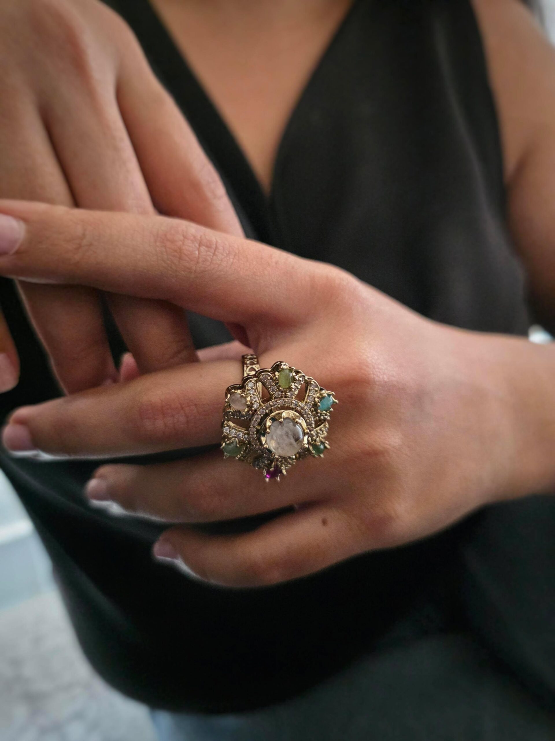 Varu antique polki ring Thumbnail