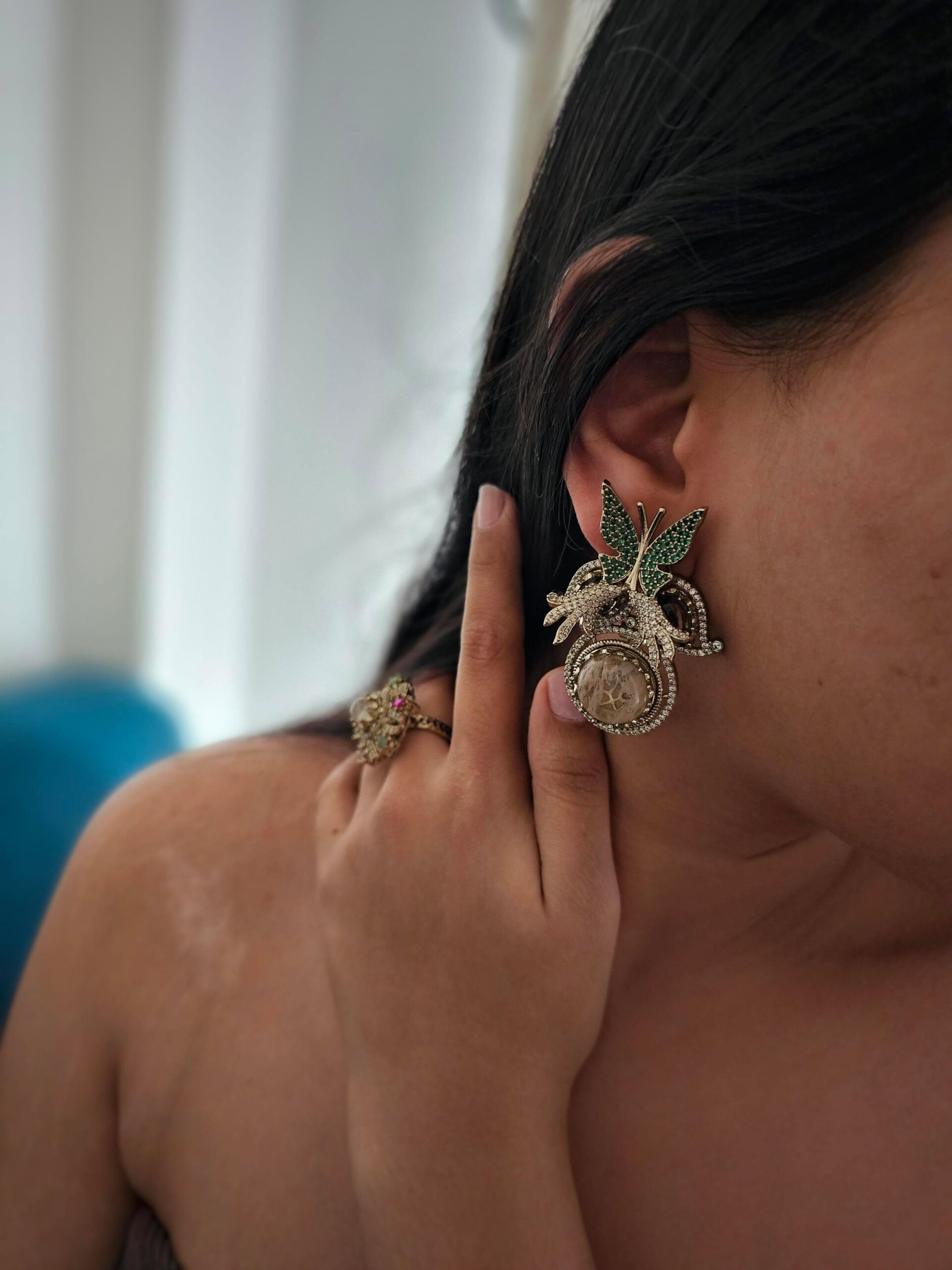 Varu antique polki earcuff Thumbnail