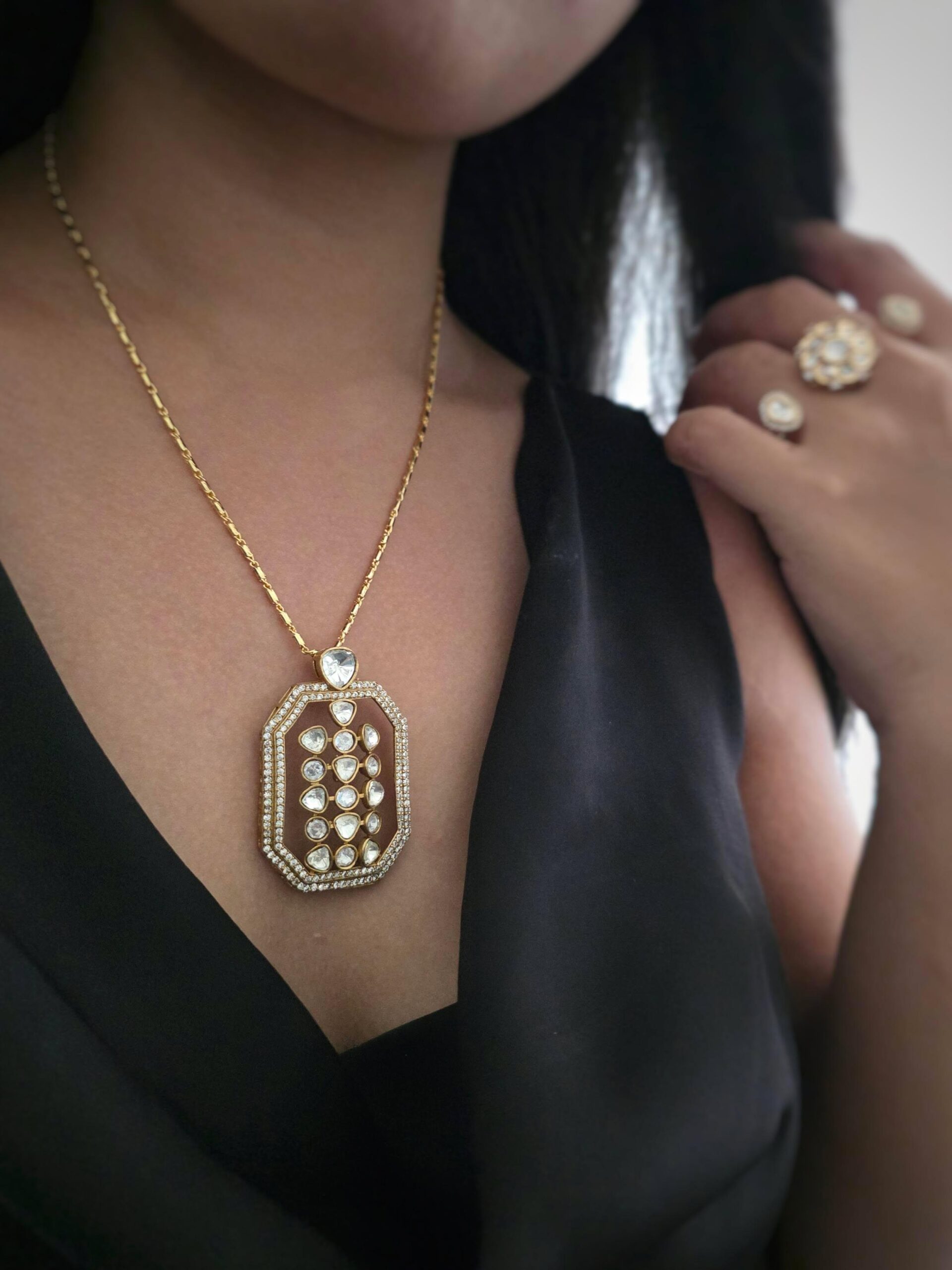 Rasha polki delicate necklace Thumbnail