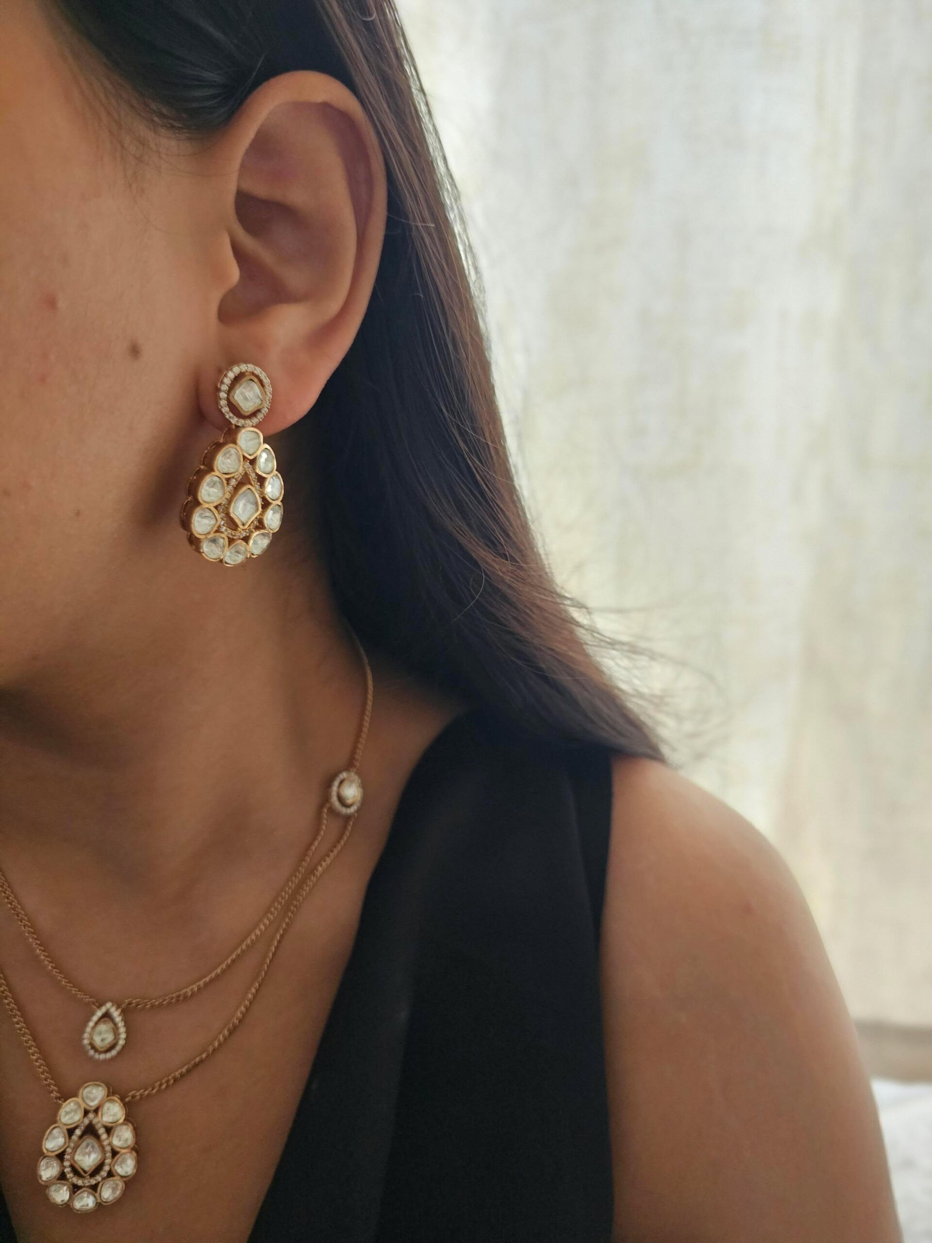 Sai delicate polki necklace Thumbnail