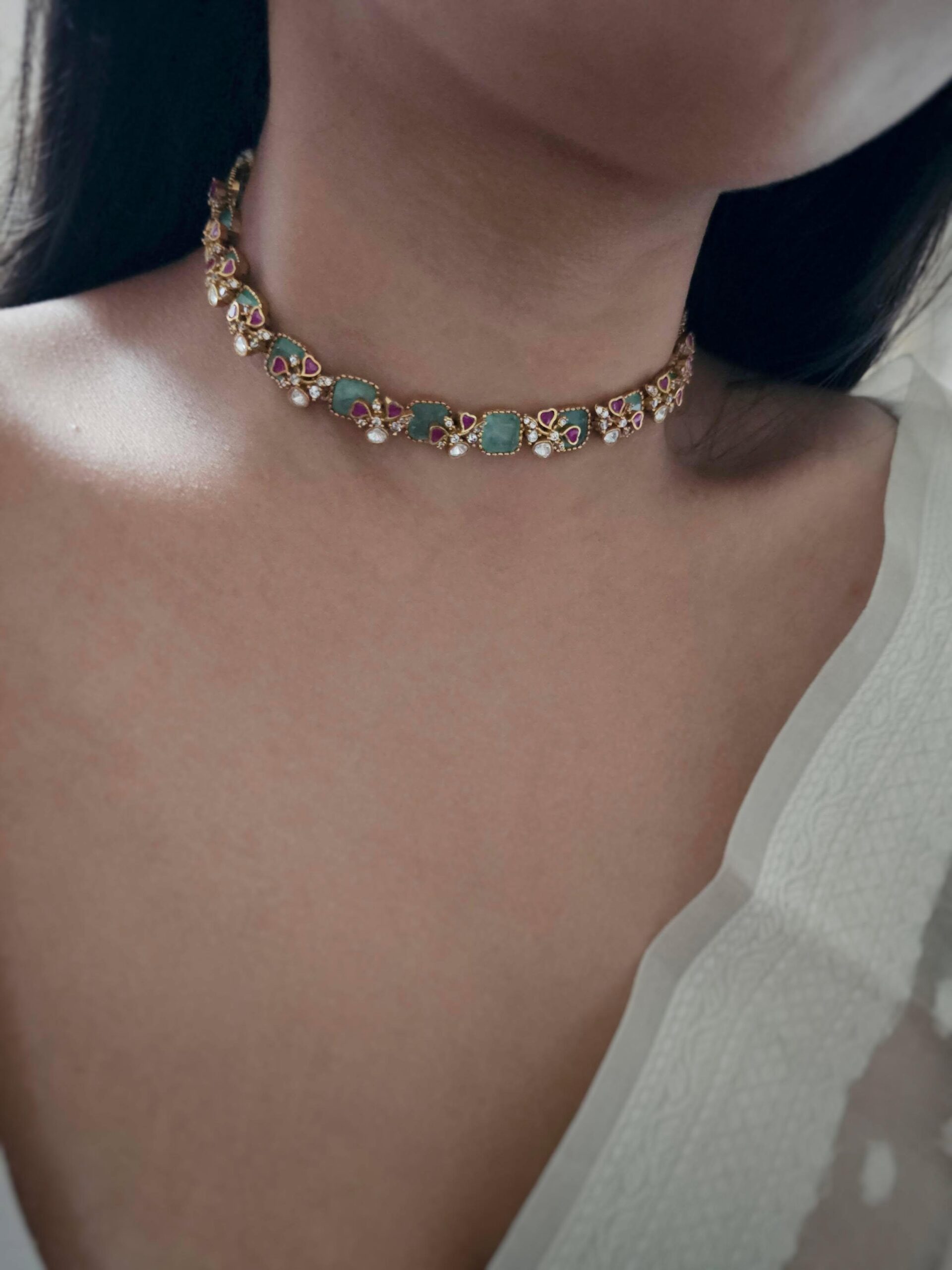 Aiyana delicate quartz necklace Thumbnail