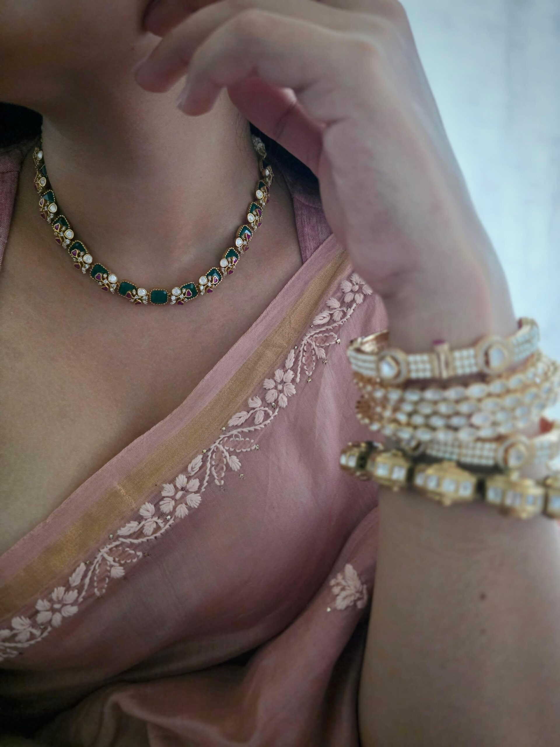 Aiyana delicate quartz necklace Thumbnail