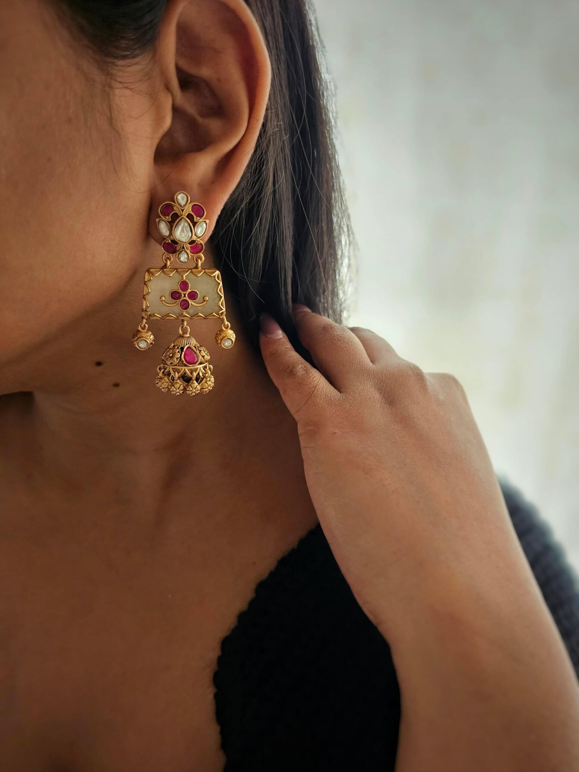 Shabana handcrafted earrings Thumbnail