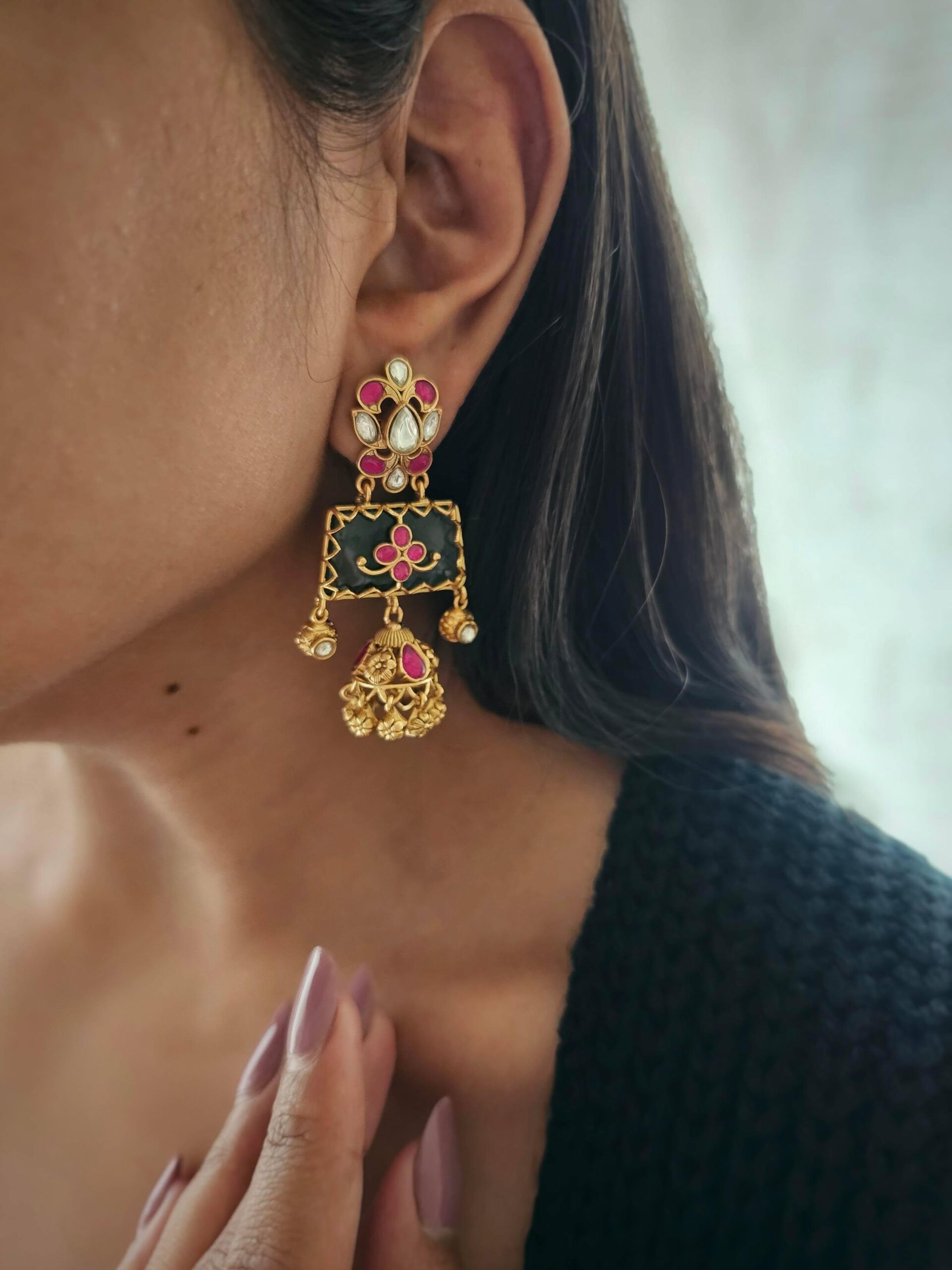 Shabana handcrafted earrings Thumbnail