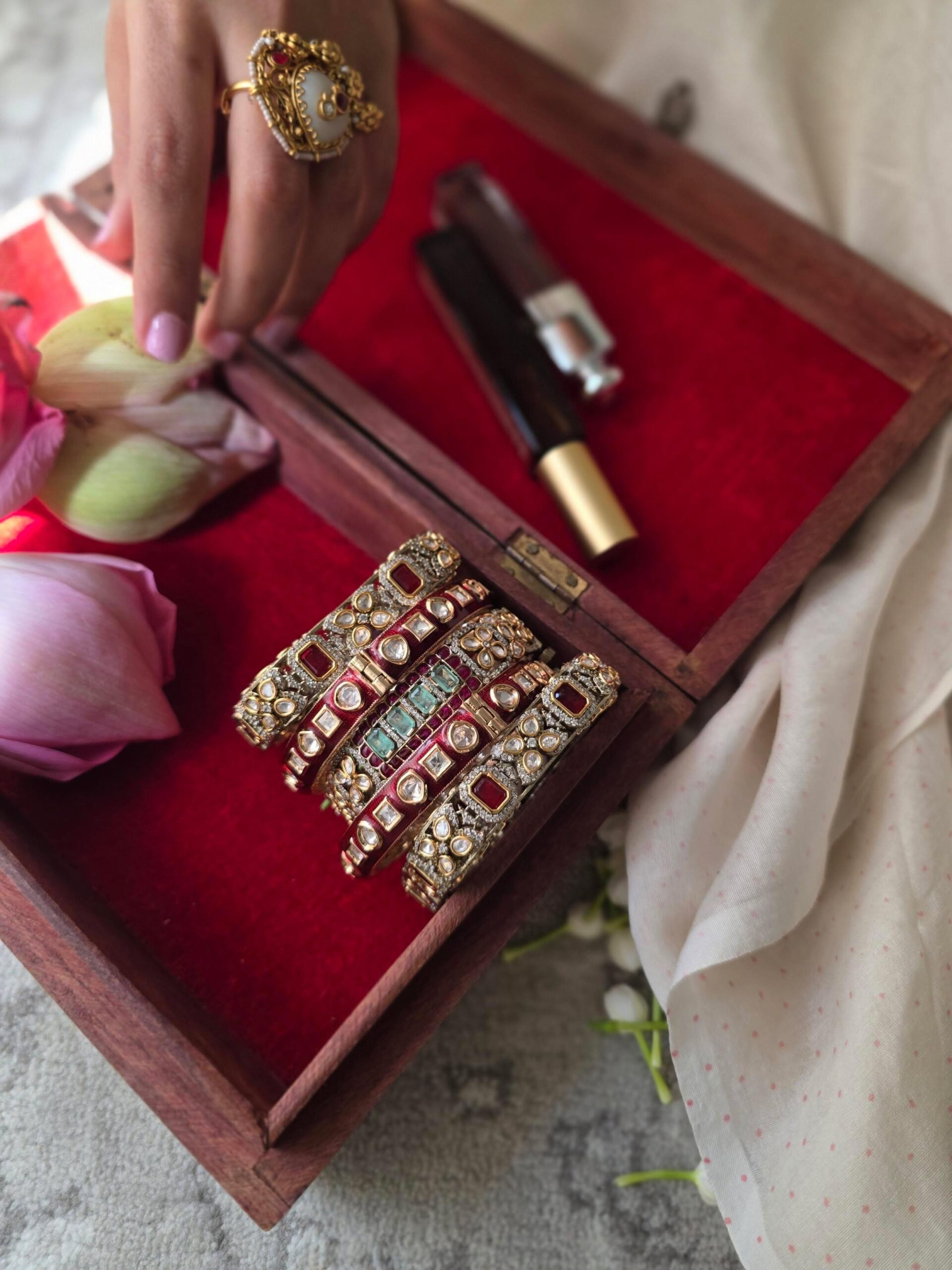 Zenik meenakari Openable bangle Thumbnail